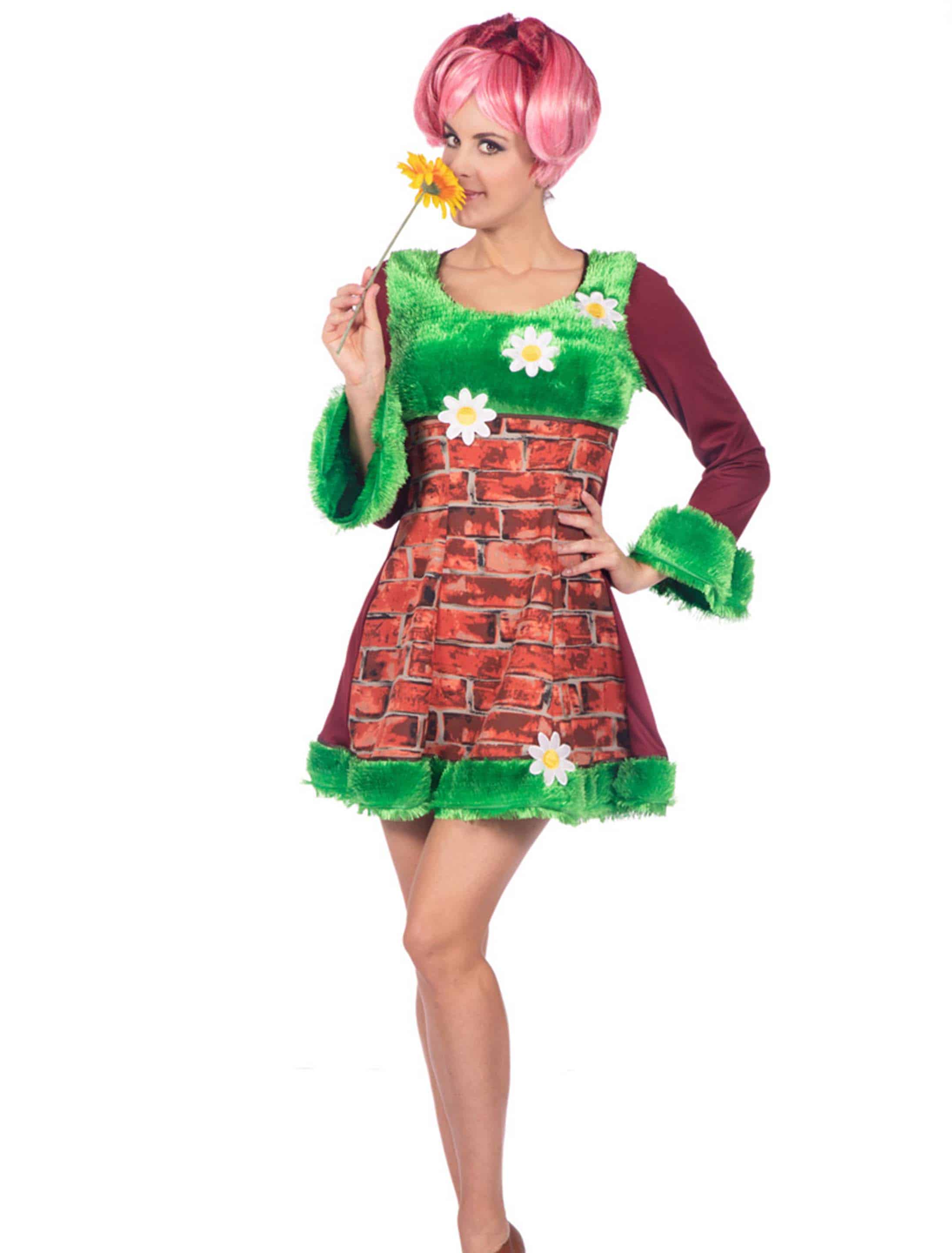 Kleid Mauerblümchen Damen grün/braun 36