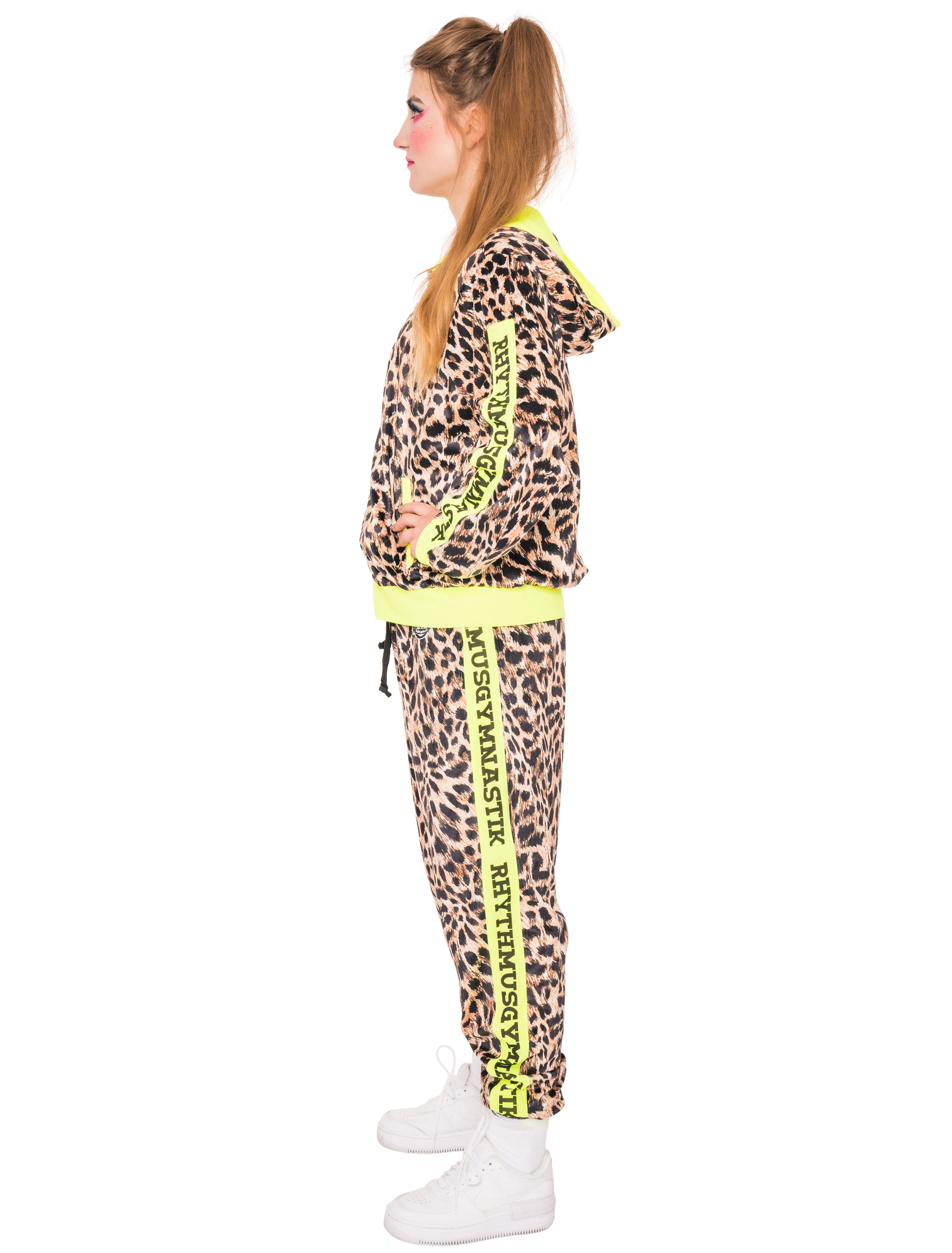 Jogginganzug Rhythmusgymnastik Leopard schwarz/beige 2XL/3XL