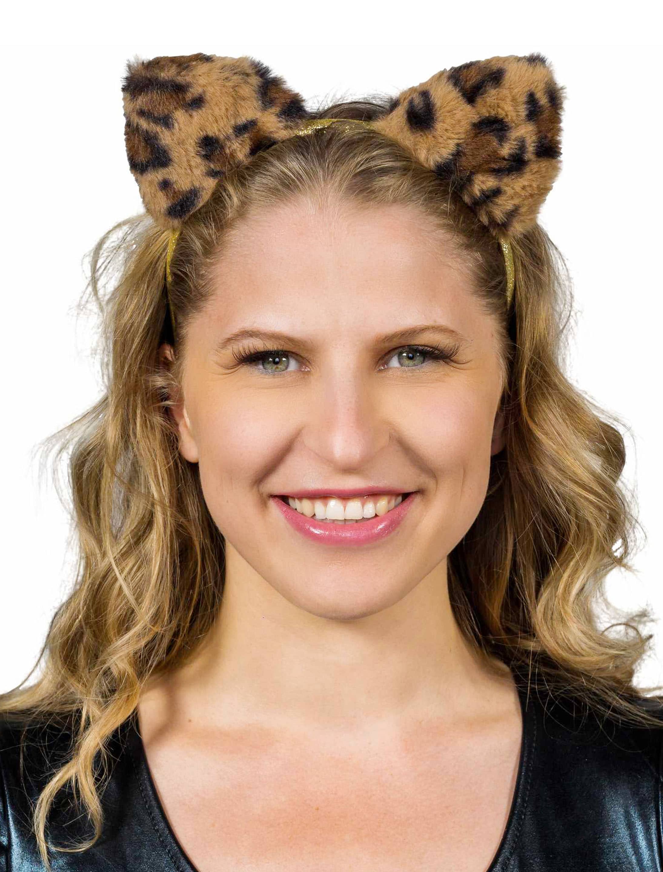 Haarreif Leopard braun/gold
