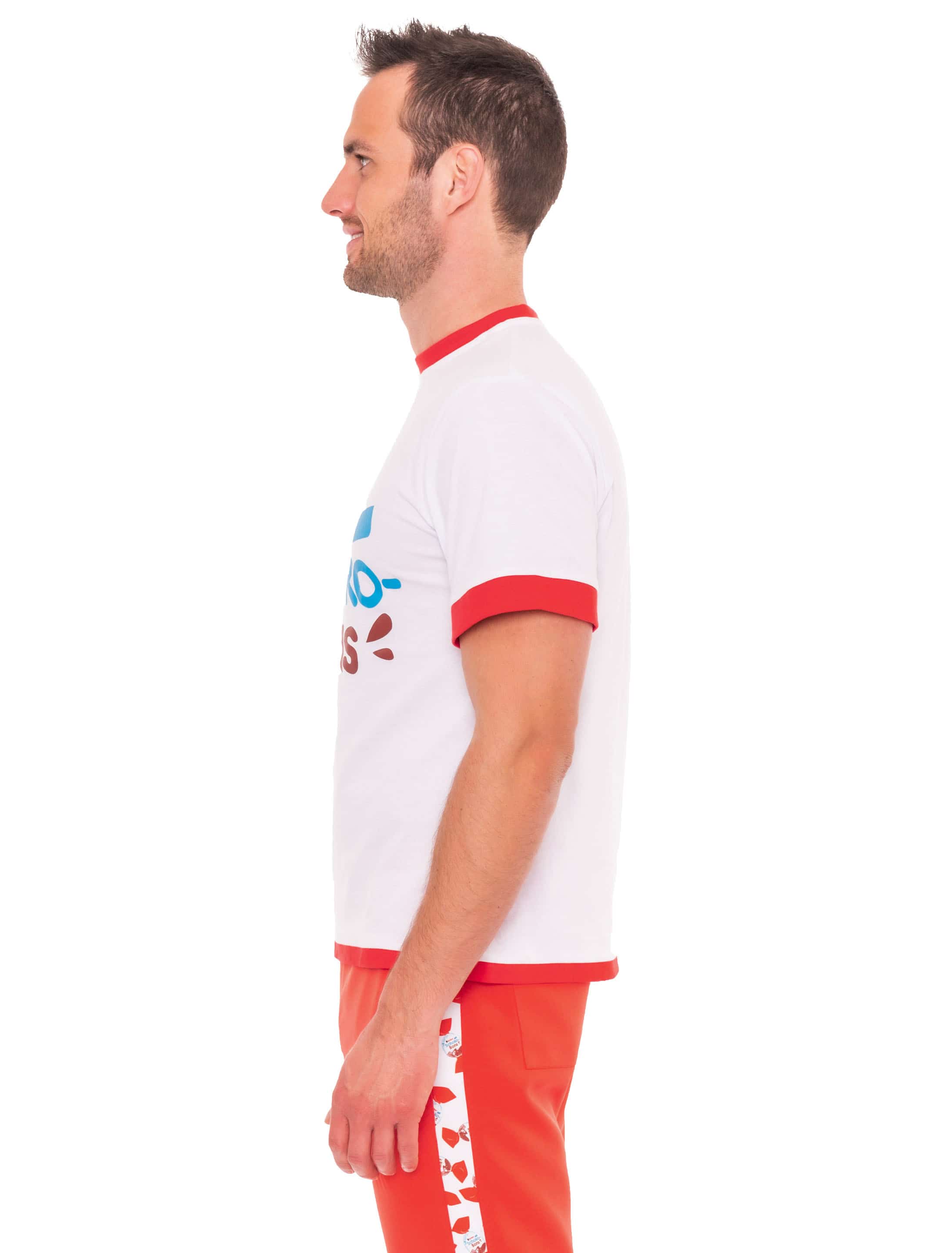 T-Shirt kinder Schoko-Bons Herren rot/weiß 4XL
