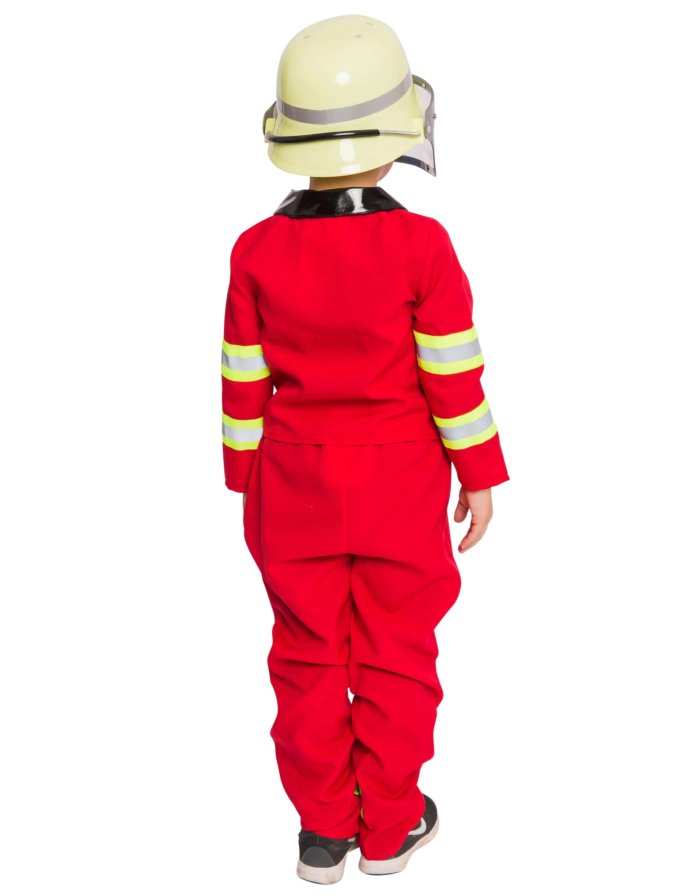 Anzug Feuerwehrmann Kinder 2-tlg. Jungen rot 3-4 Jahre
