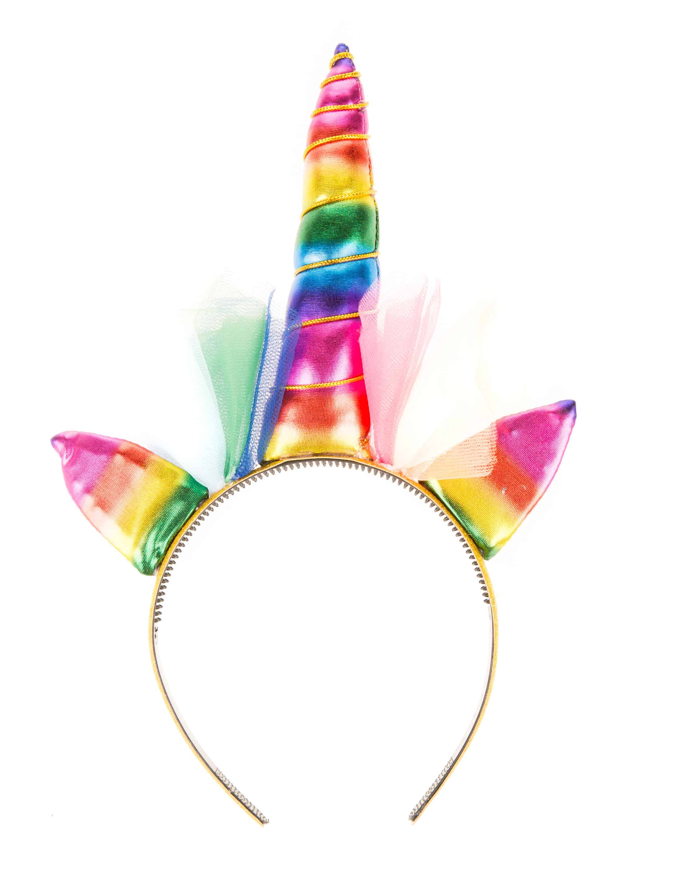 Haarreif Einhorn mit Tüll Regenbogen