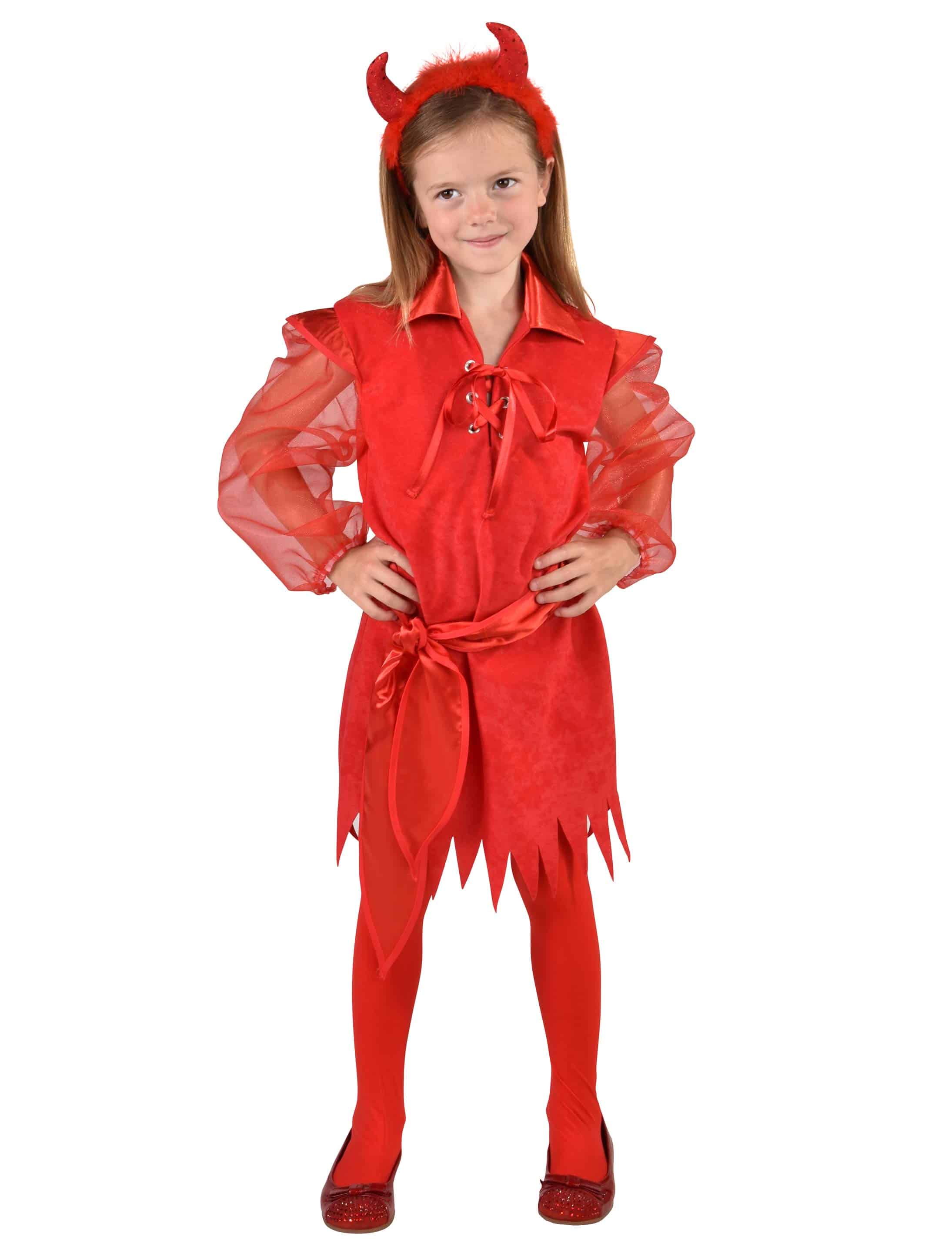 Kleid Halloween Kinder rot 116