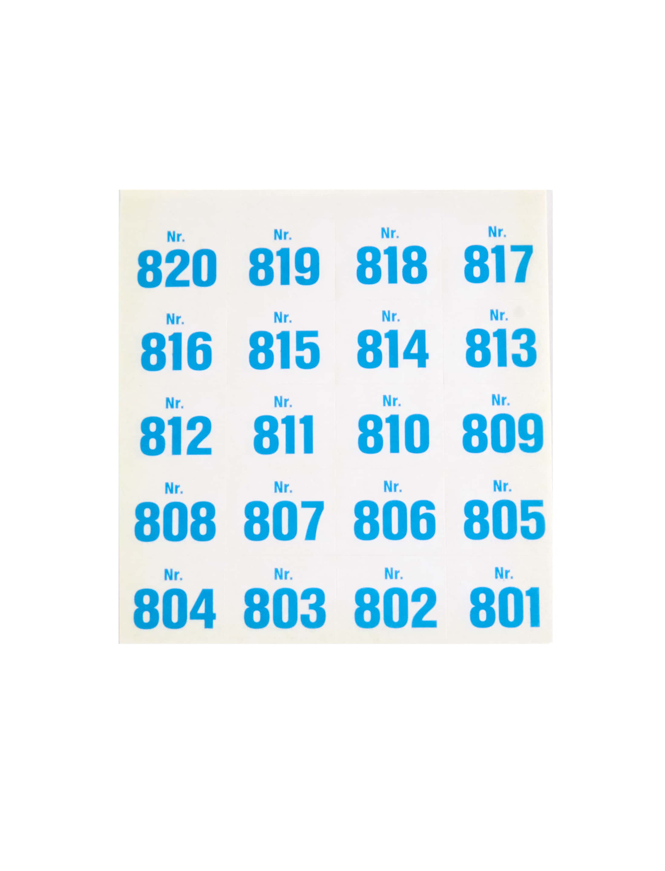 Aufklebenummern 801-900