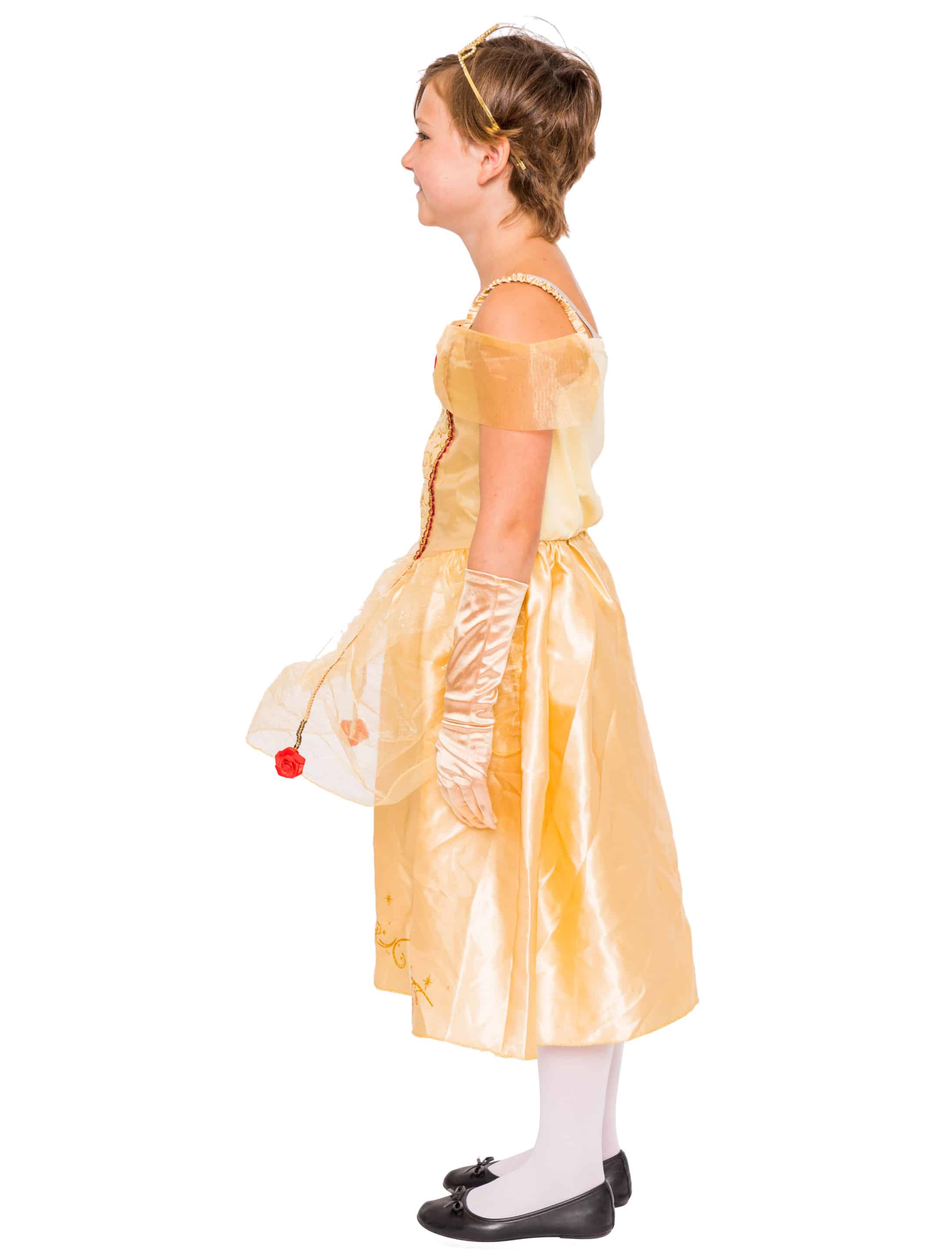 Kleid schöne Prinzessin Kinder Mädchen gelb 140