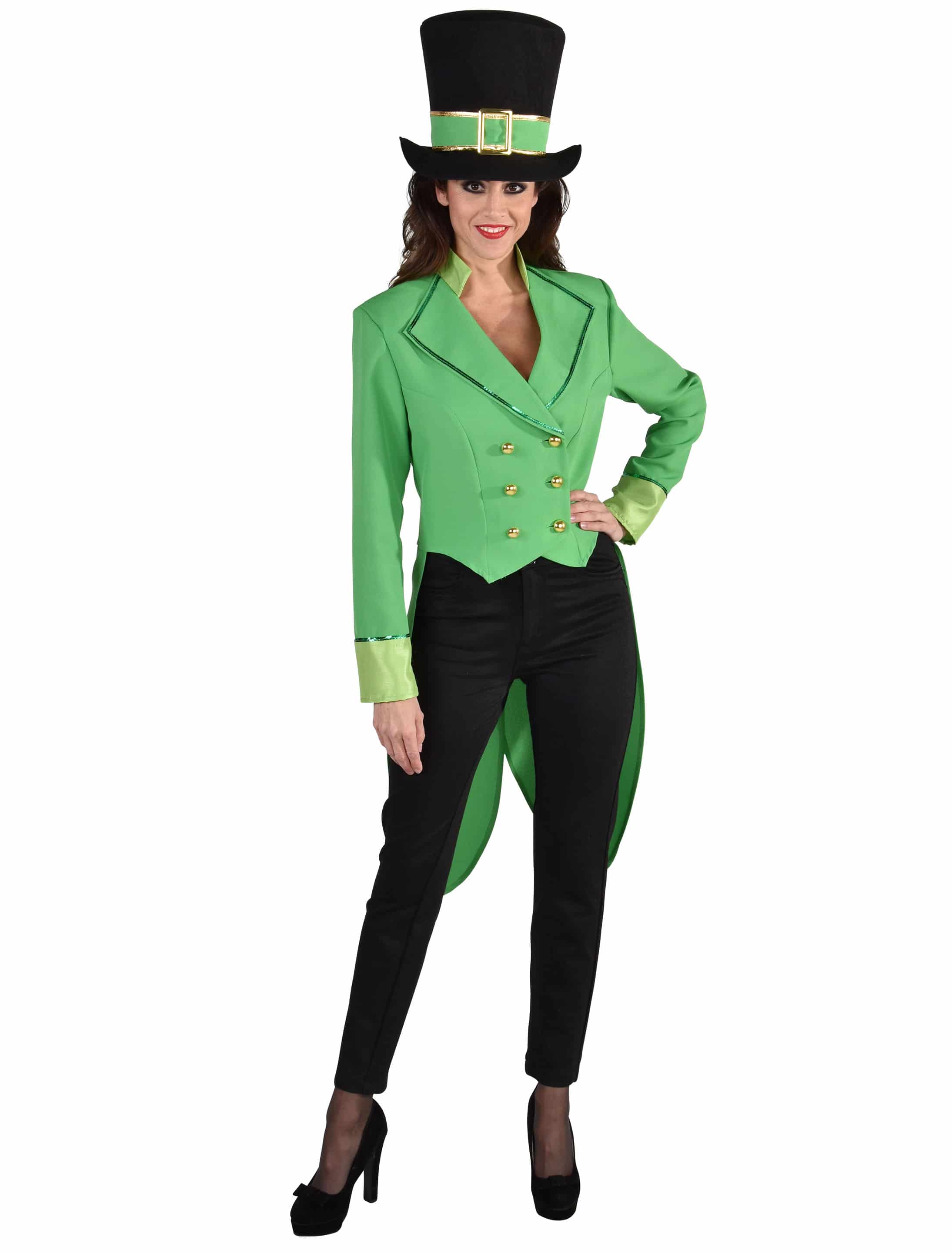 Frack St. Patricks Day Damen grün 3XL