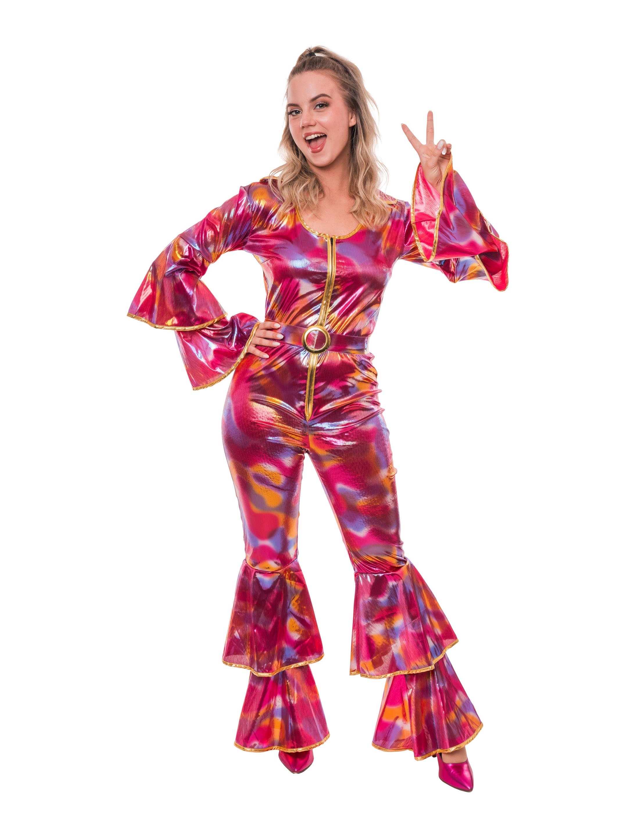 Jumpsuit Dancing Queen Metallic Damen pink S/M