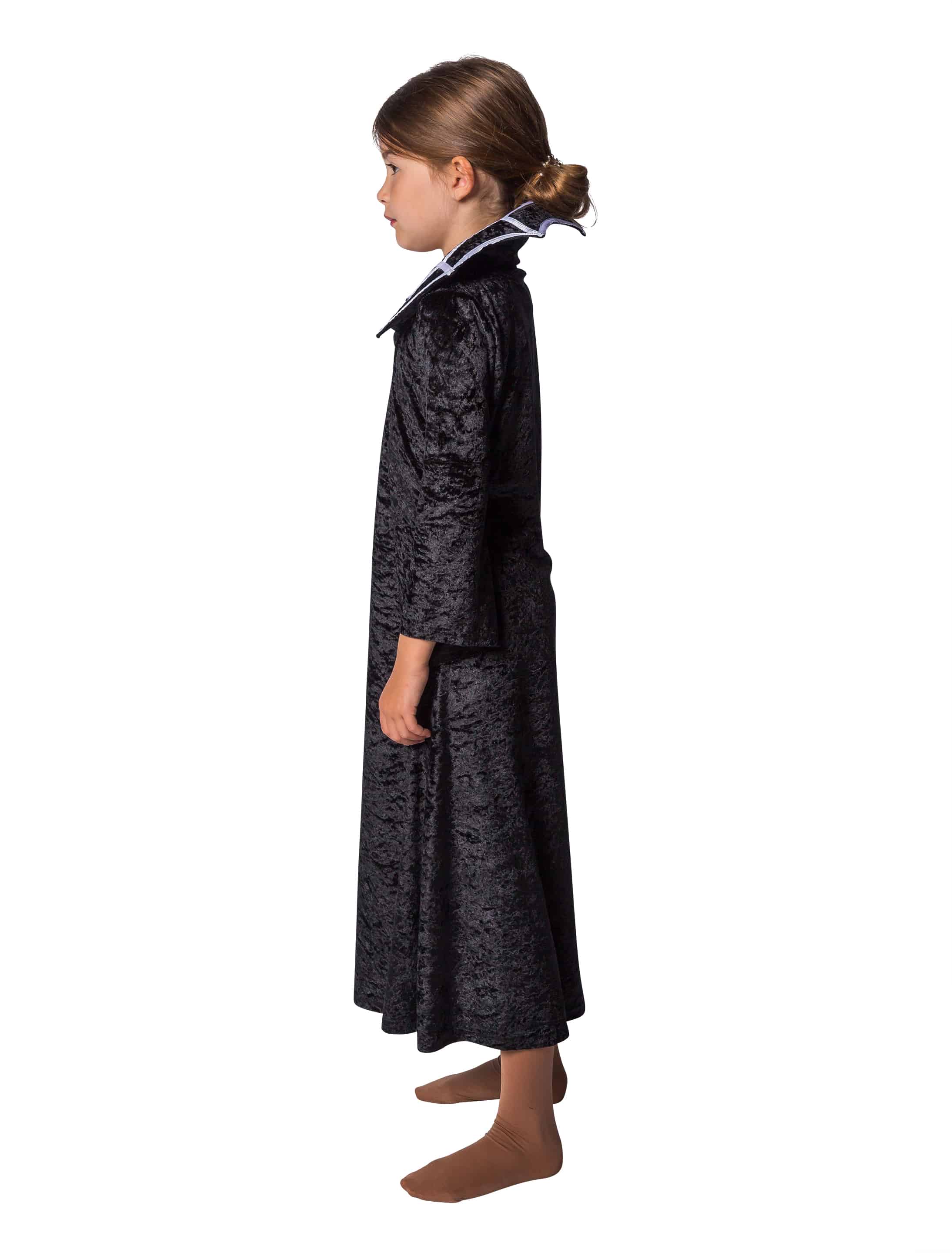 Kleid Vampir mit Kragen Kinder schwarz 128