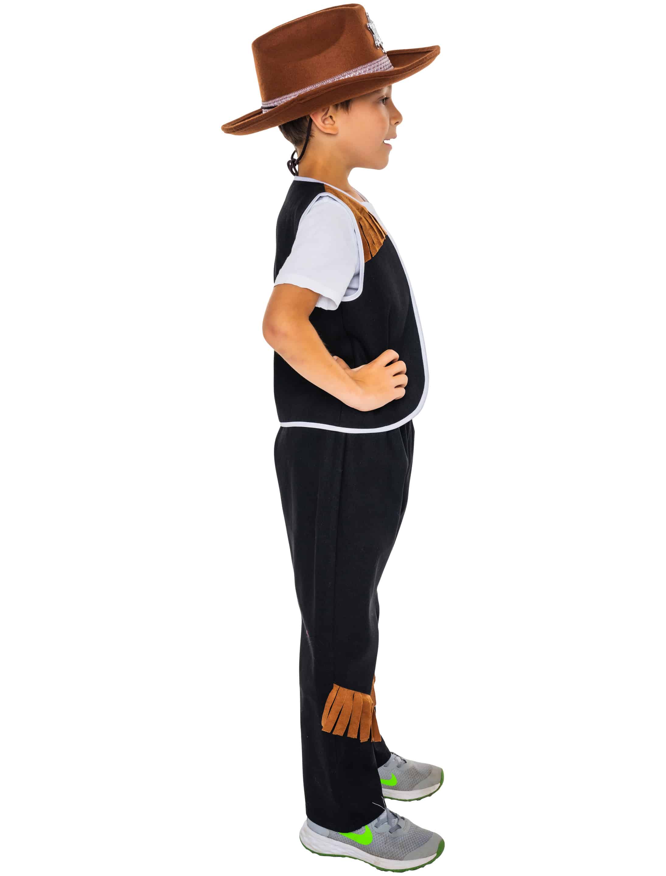 Cowboy Jonny Kinder 2-tlg. schwarz 128