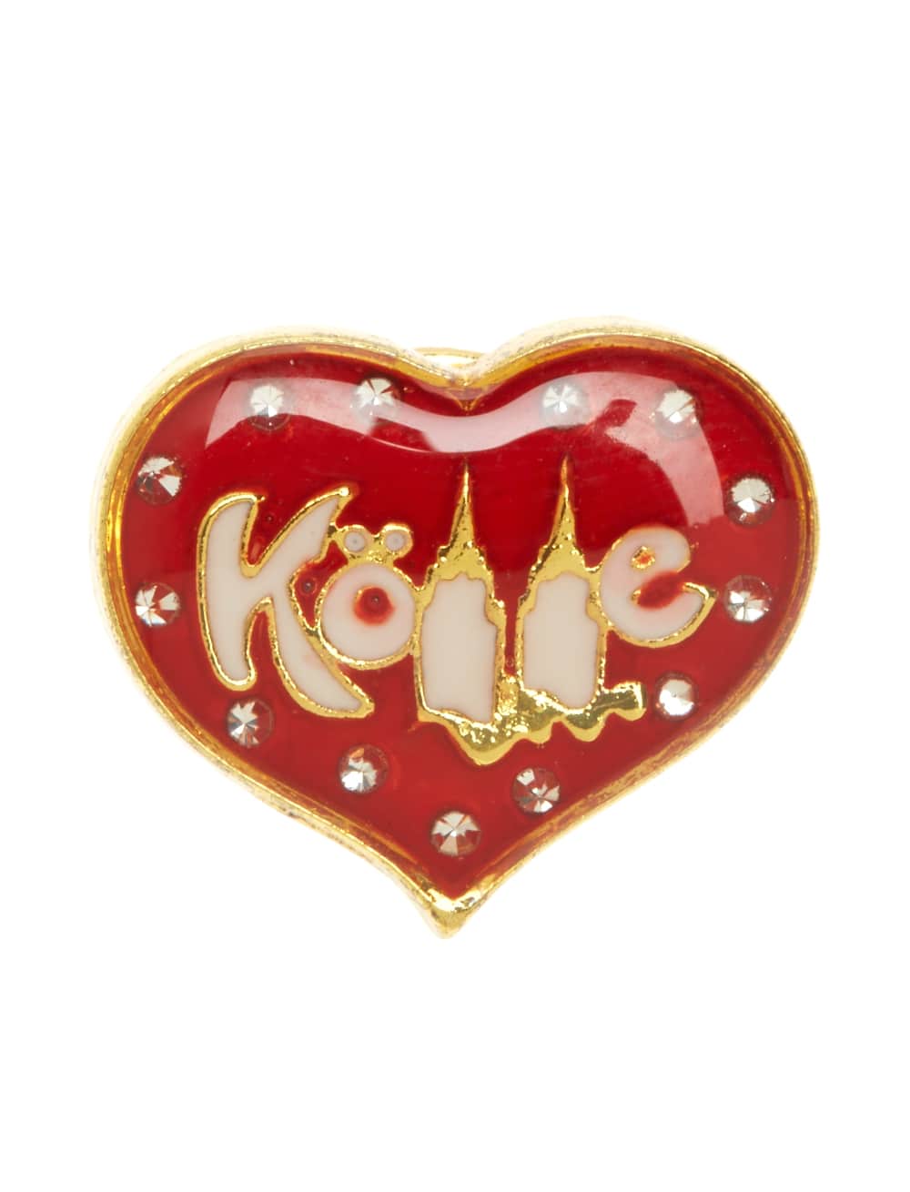 Pin Herz Kölle gold