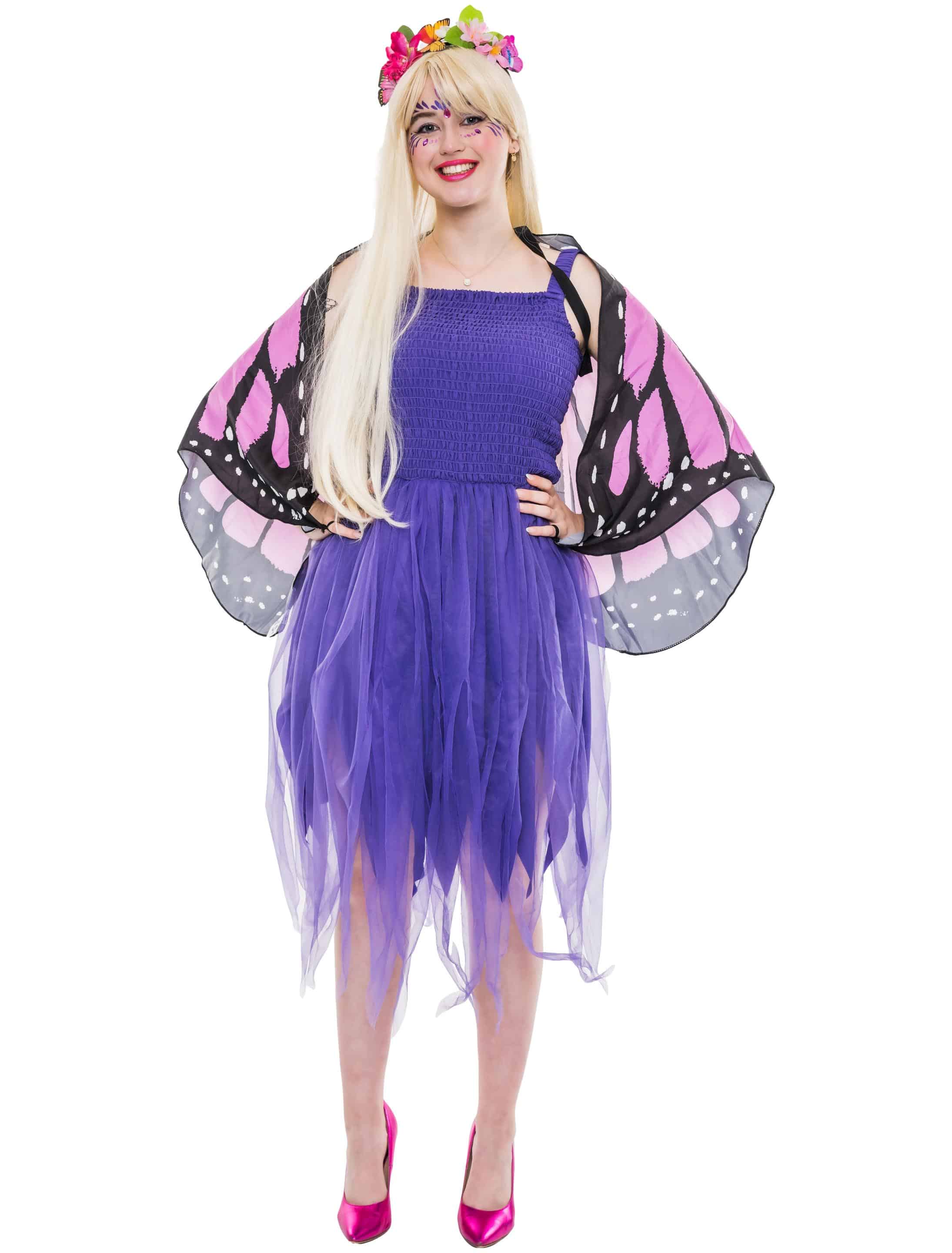 Kleid Fee mit Trägern Damen Damen violett L-XL