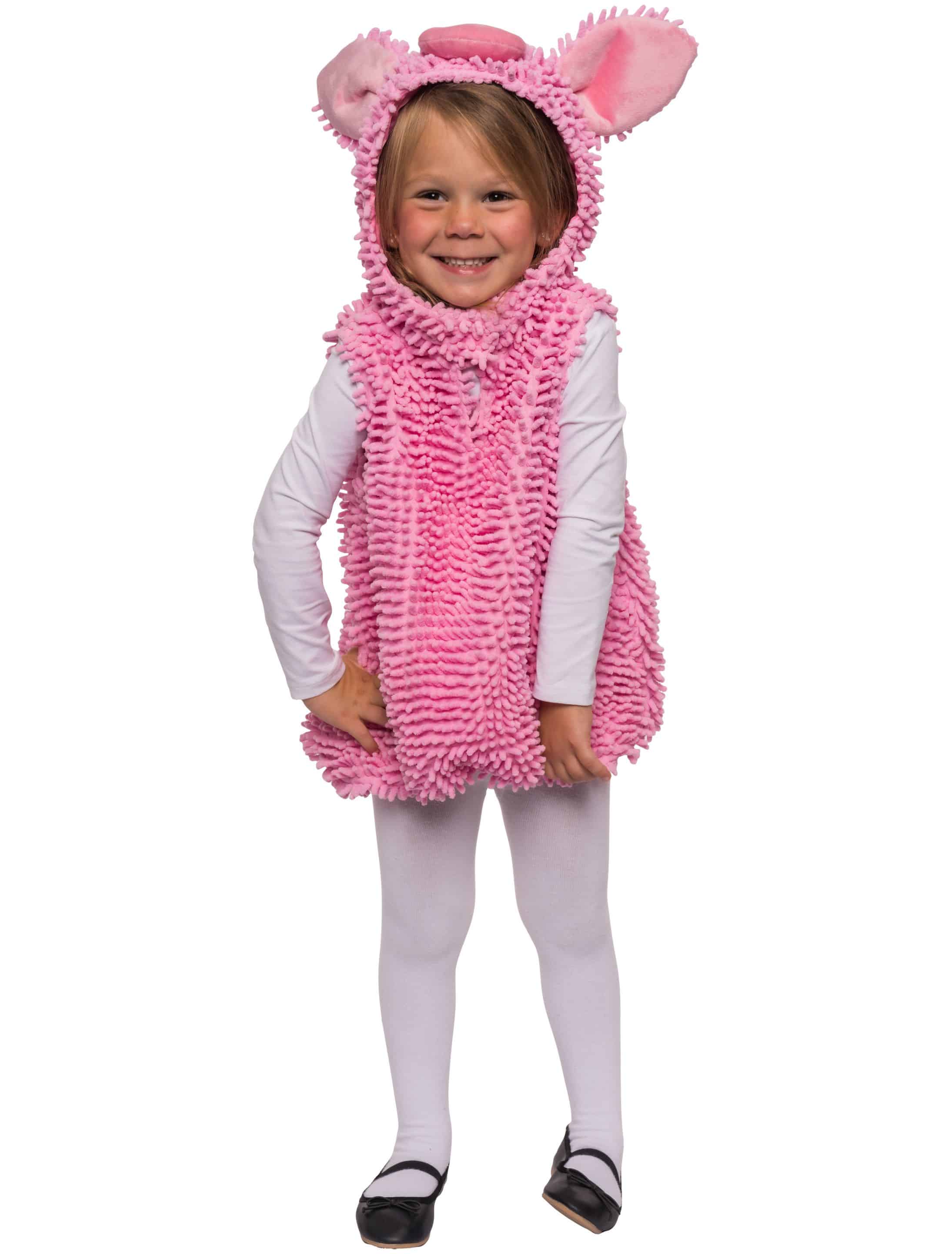 Kleid Schwein Kinder pink 134-140