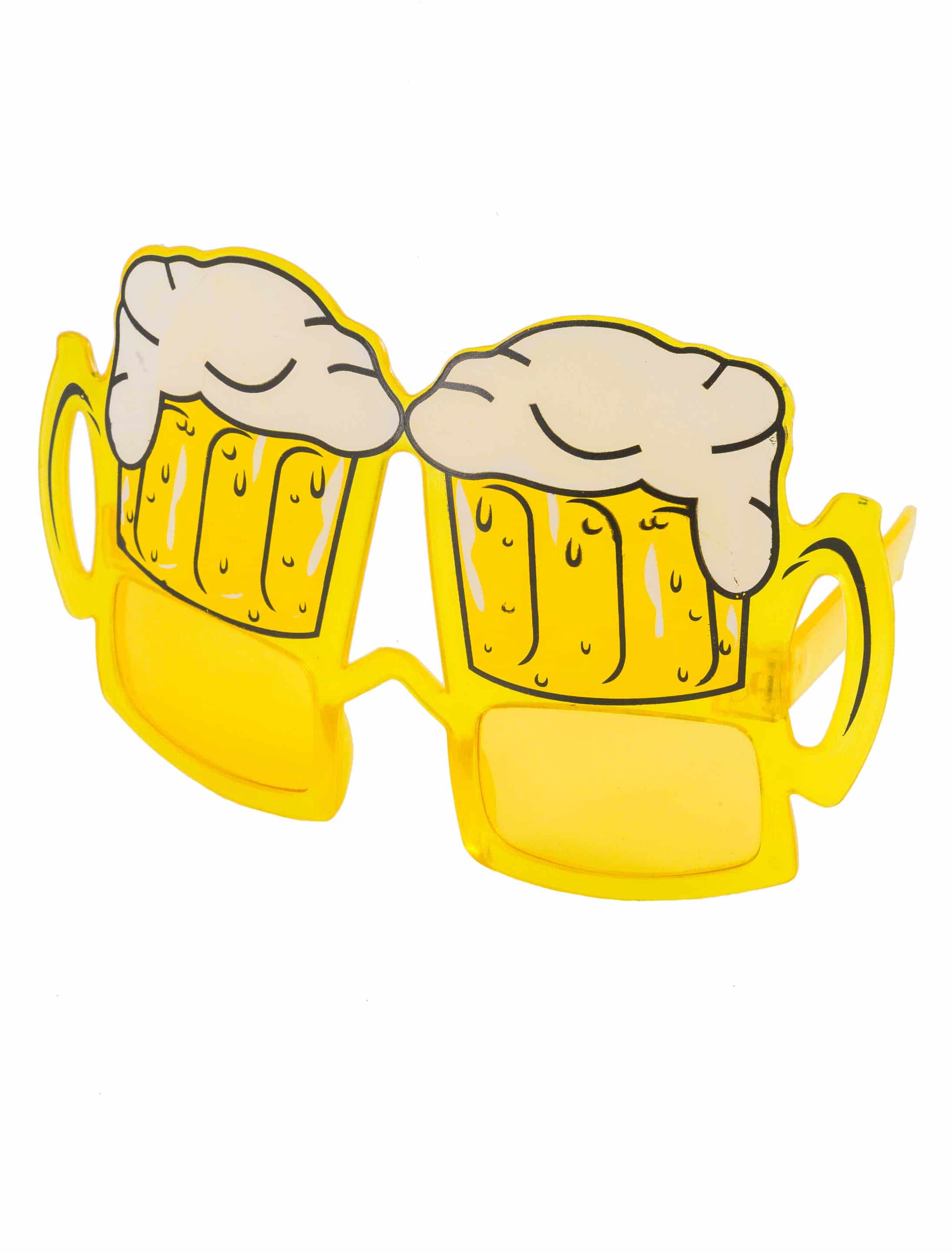Brille Biergläser gelb/weiß