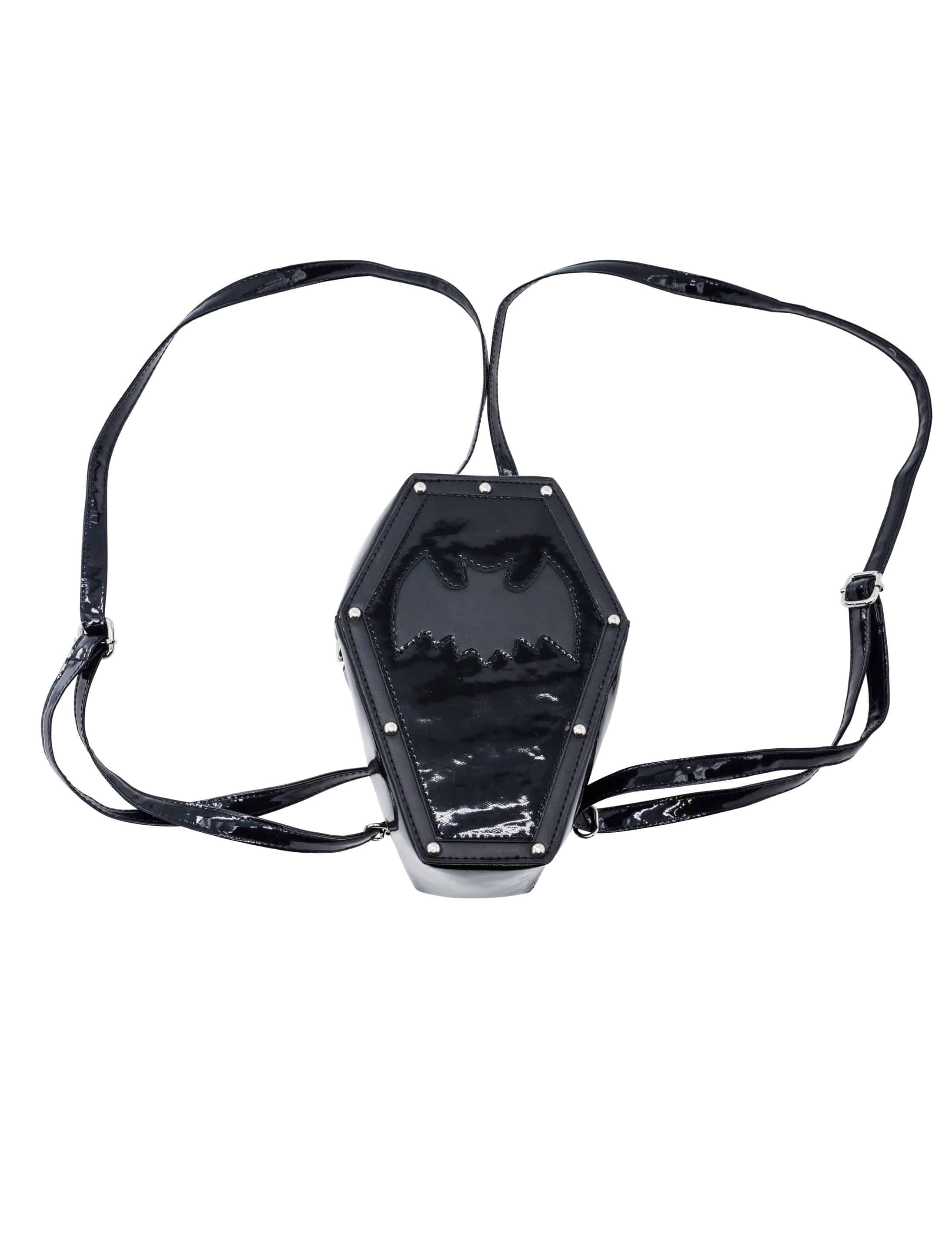 Tasche Sarg mit Fledermaus schwarz