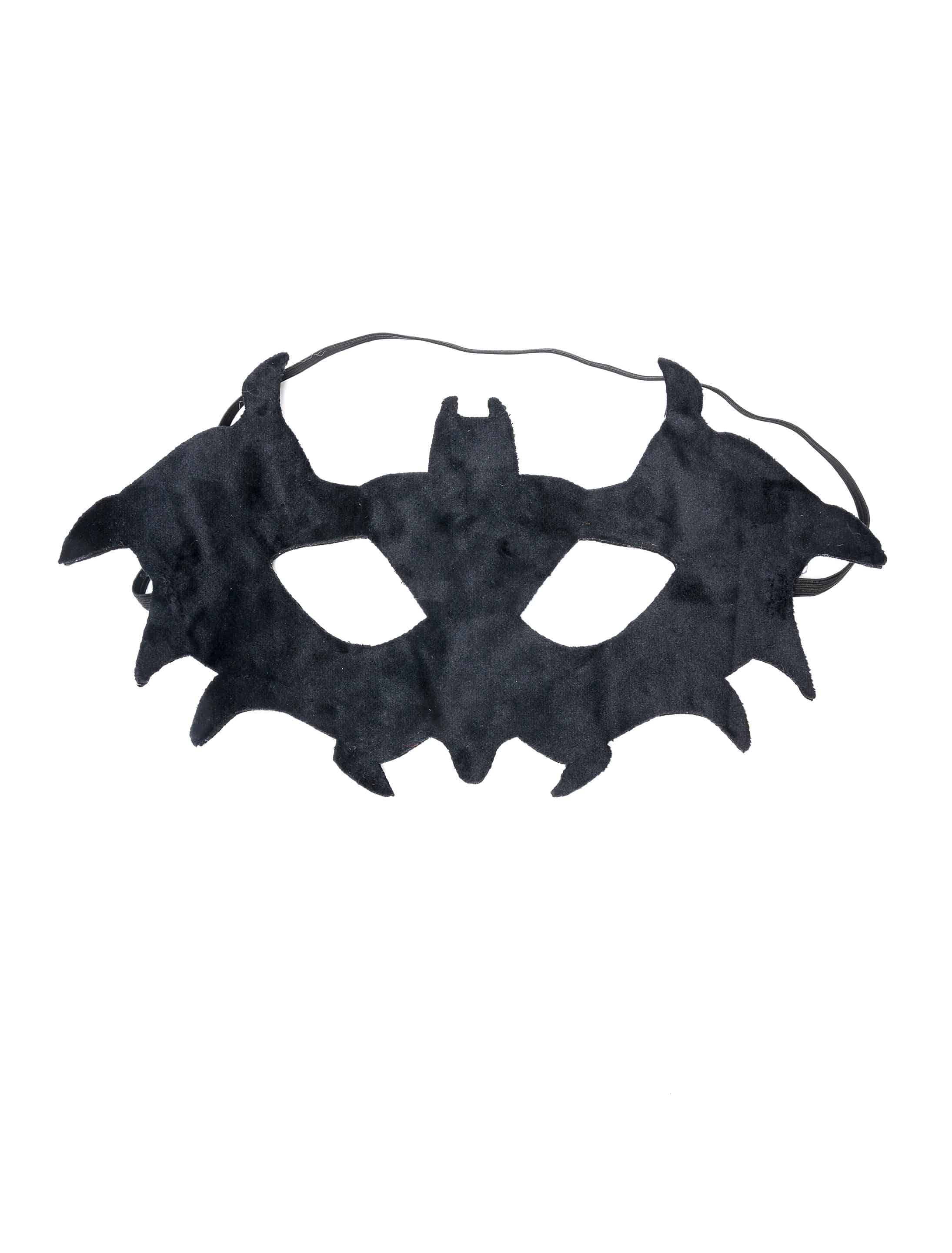 Maske Fledermaus Stoff schwarz