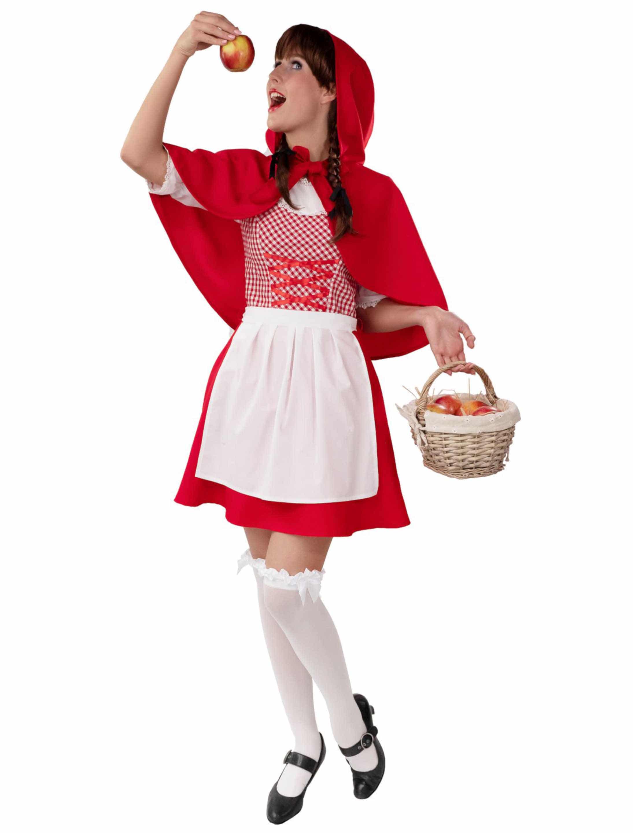 Kleid Rotkäppchen Kostüm 3-tlg. rot 42-44