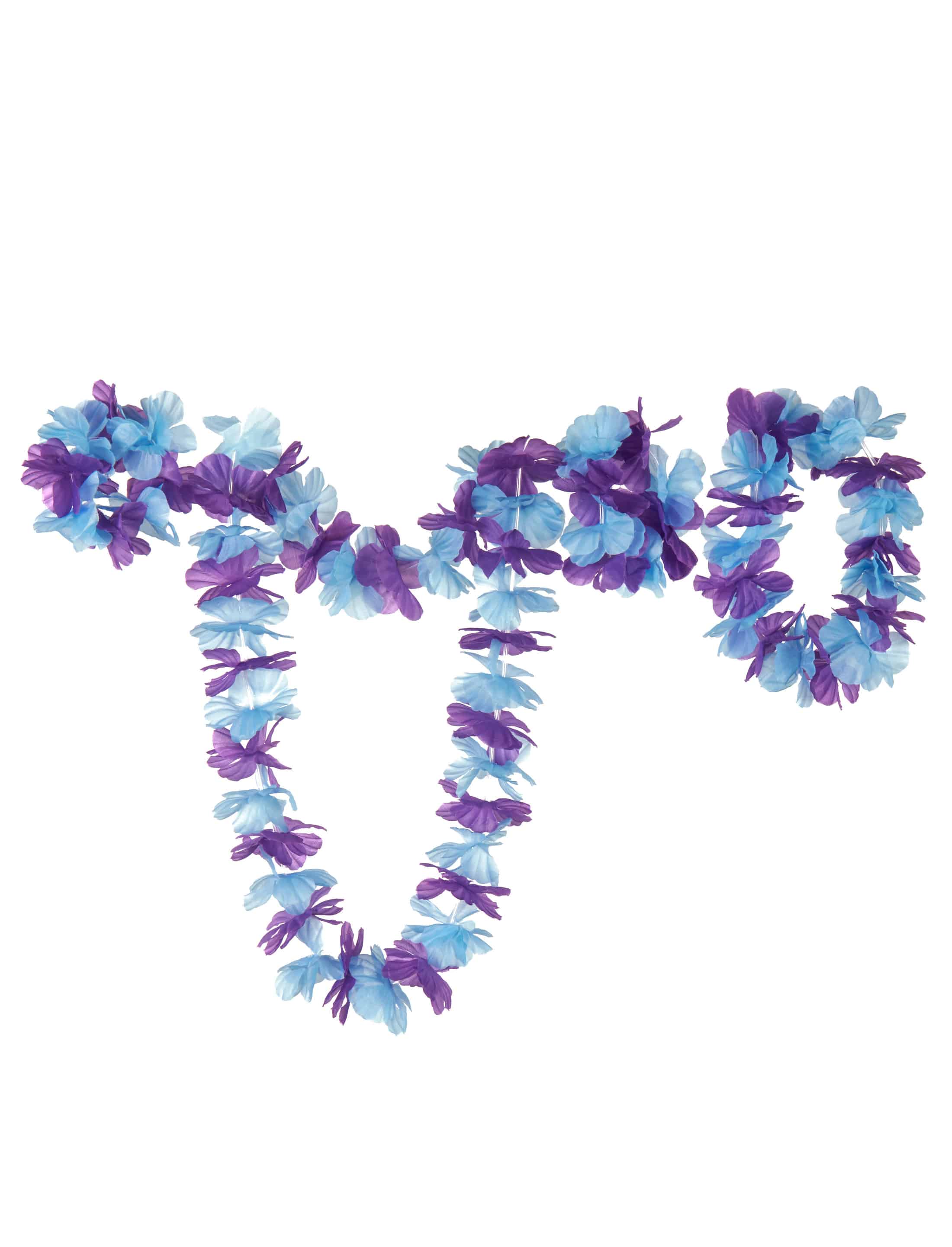 Hawaii Set mit Blüten lila 3-tlg.