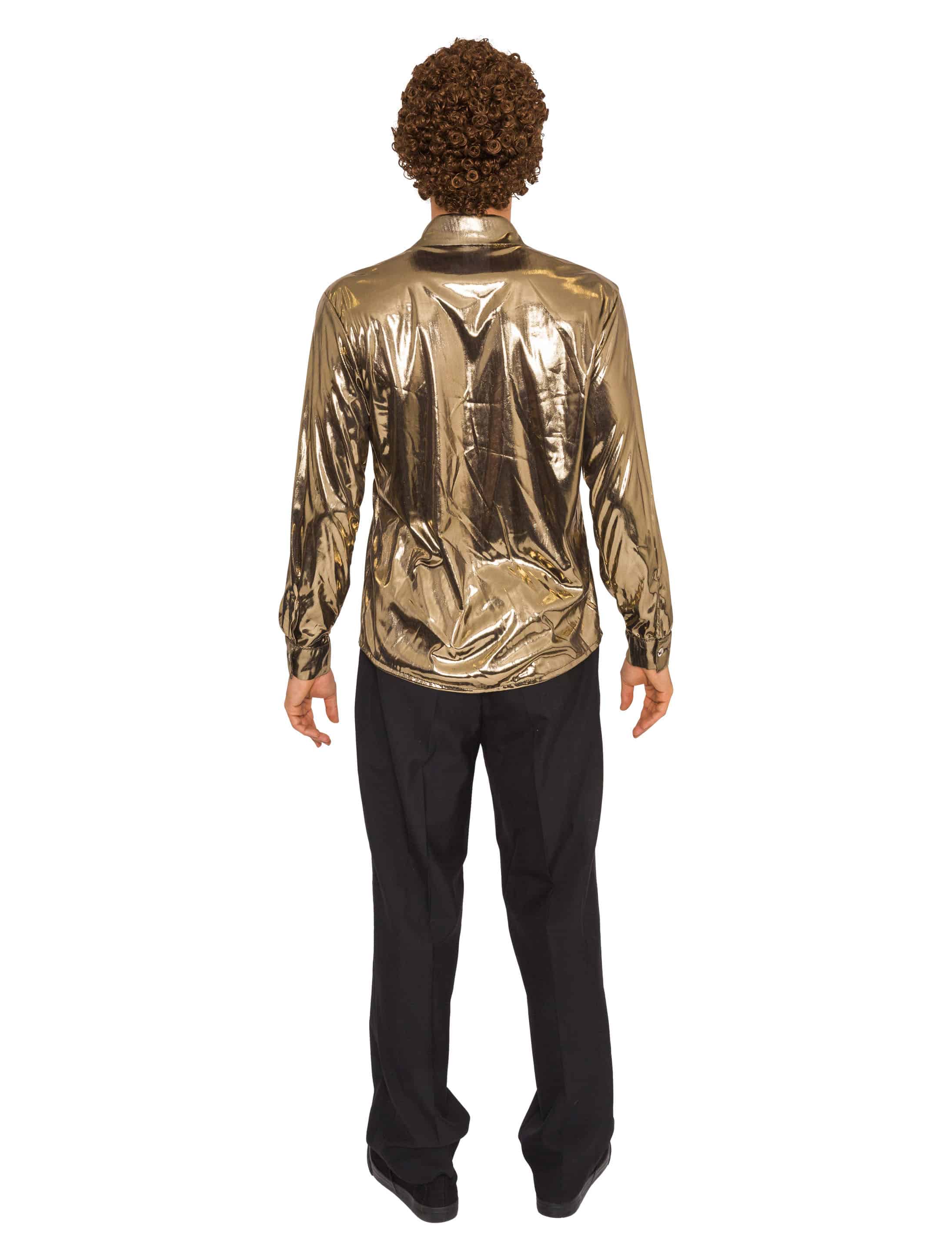 Hemd Herren metallic gold 2XL