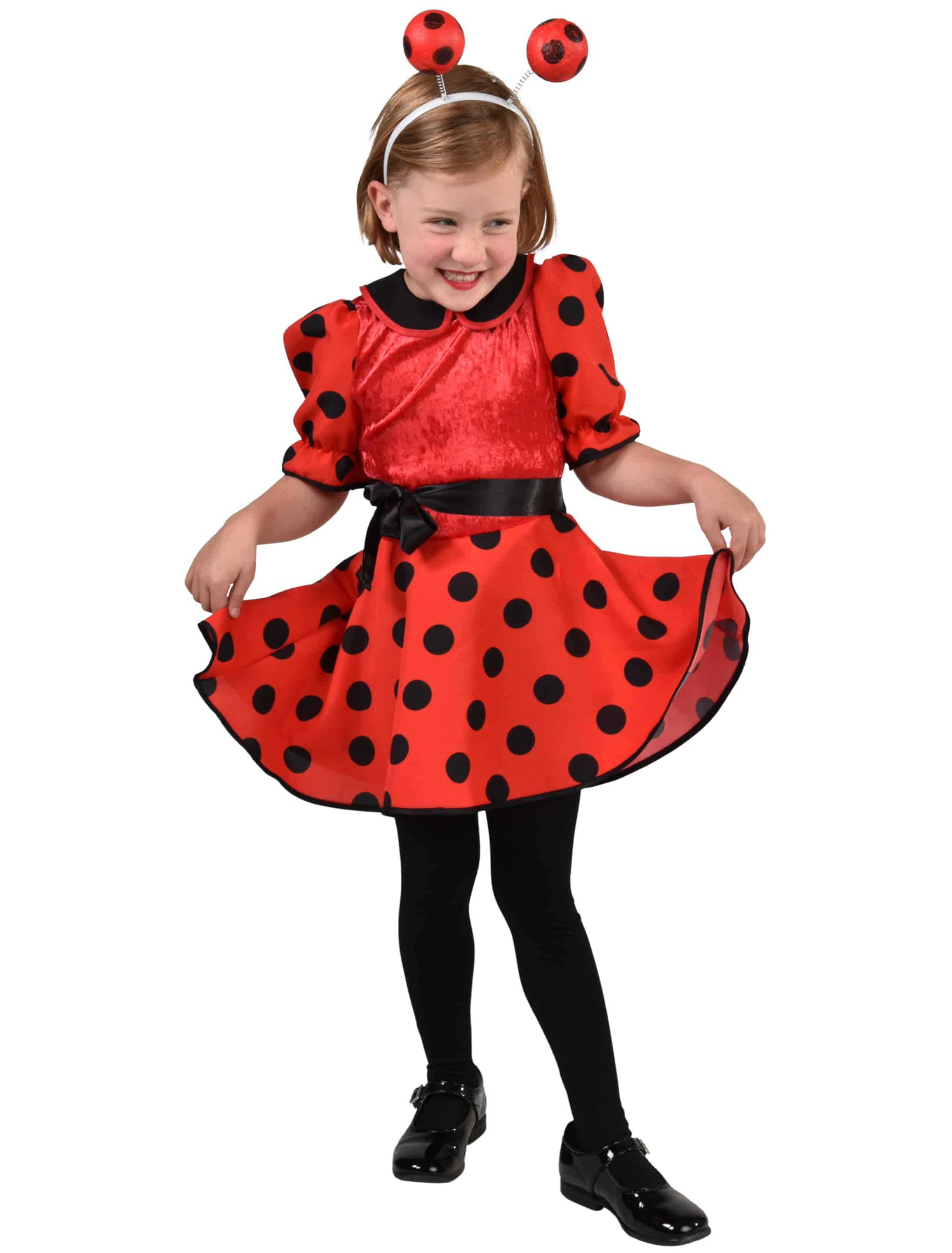 Kleid Käferchen Kinder schwarz/rot 128