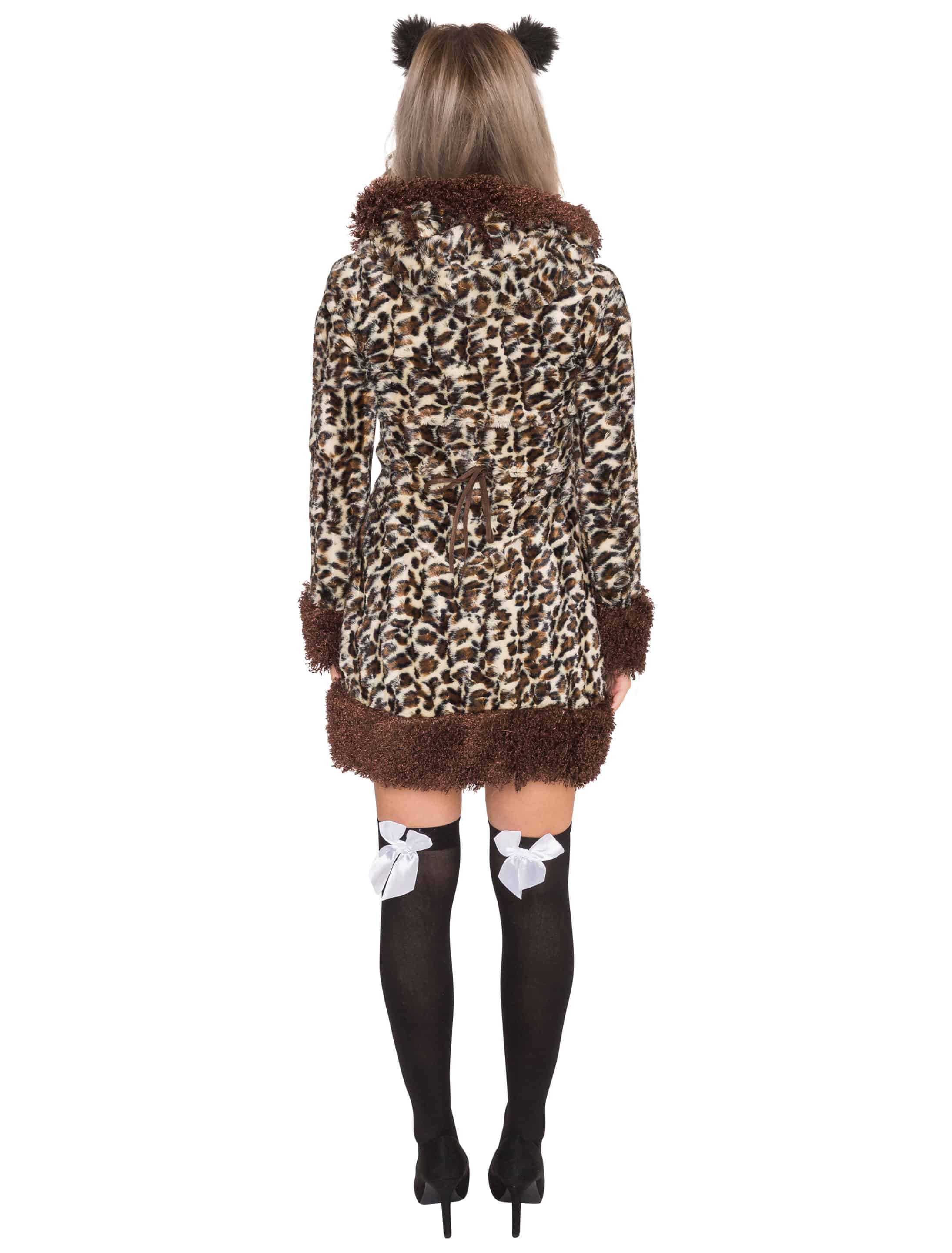 Kleid Leopard Damen braun S