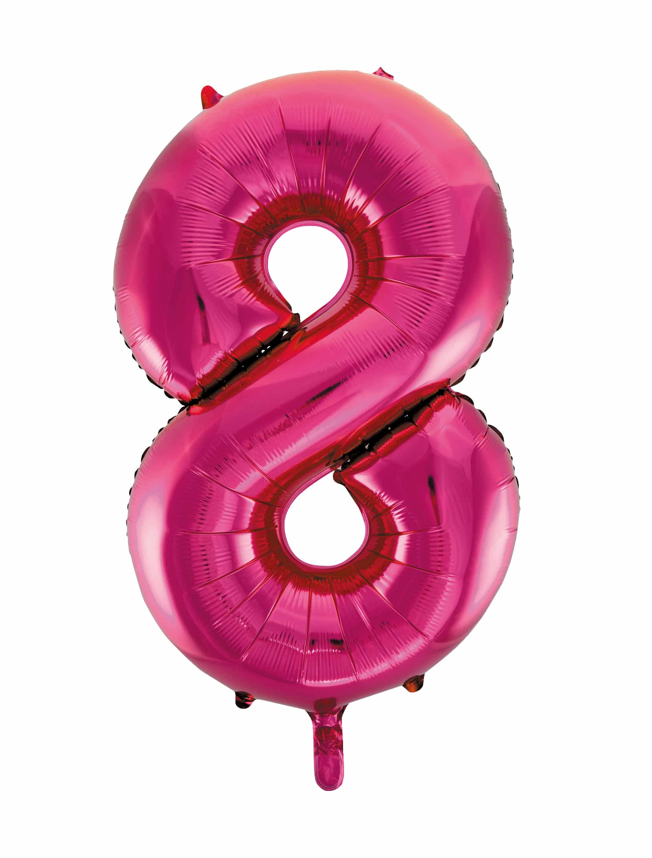 Folienballon Zahl 8 L pink