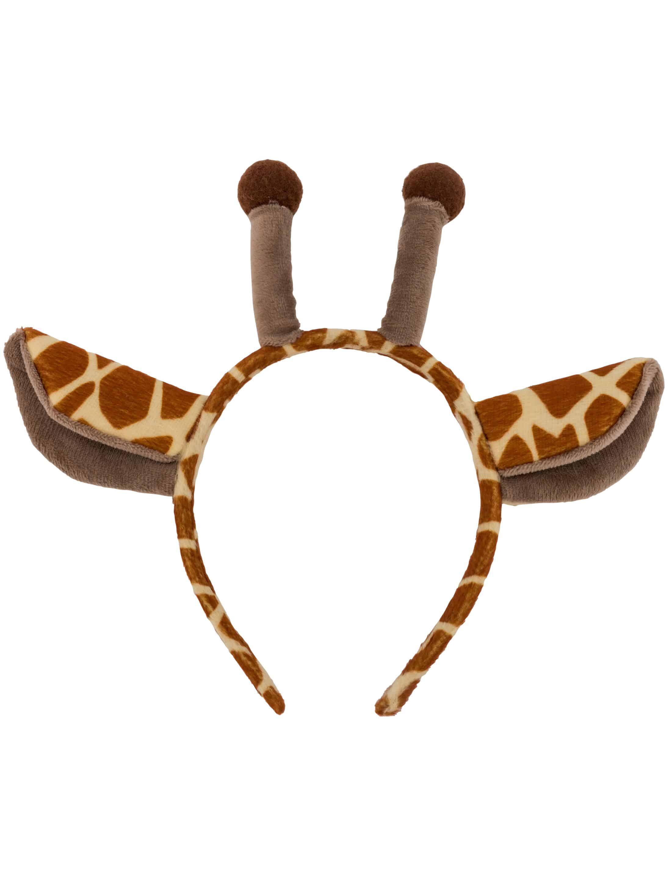 Haarreif Giraffe mit Hörnern Damen weiß/braun