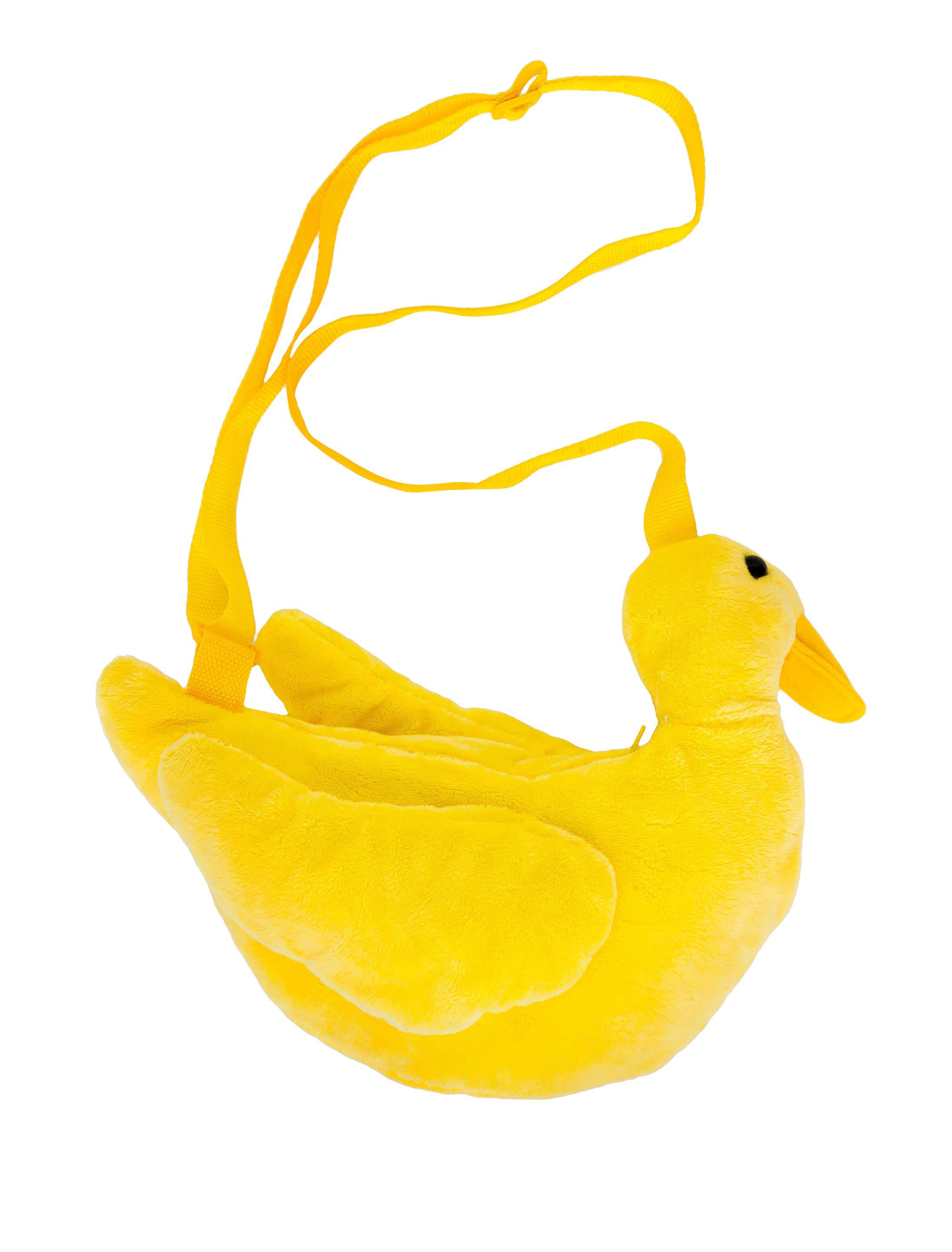 Tasche Ente Plüsch gelb