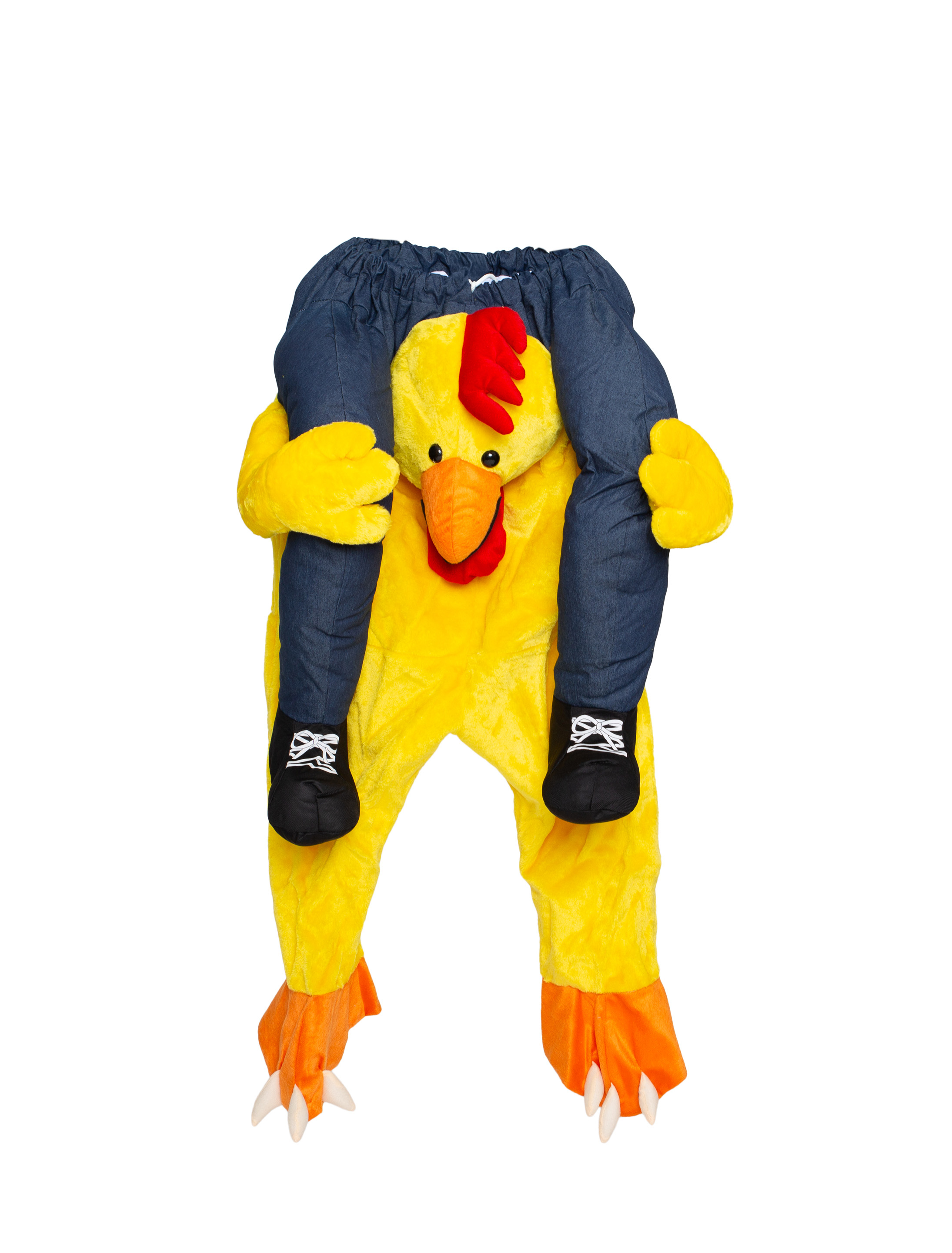 Kostüm Huckepack Huhn Kinder rot/gelb one size