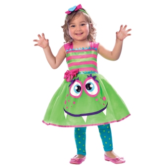 Kleid Monster 2-tlg. bunt 3-4 Jahre