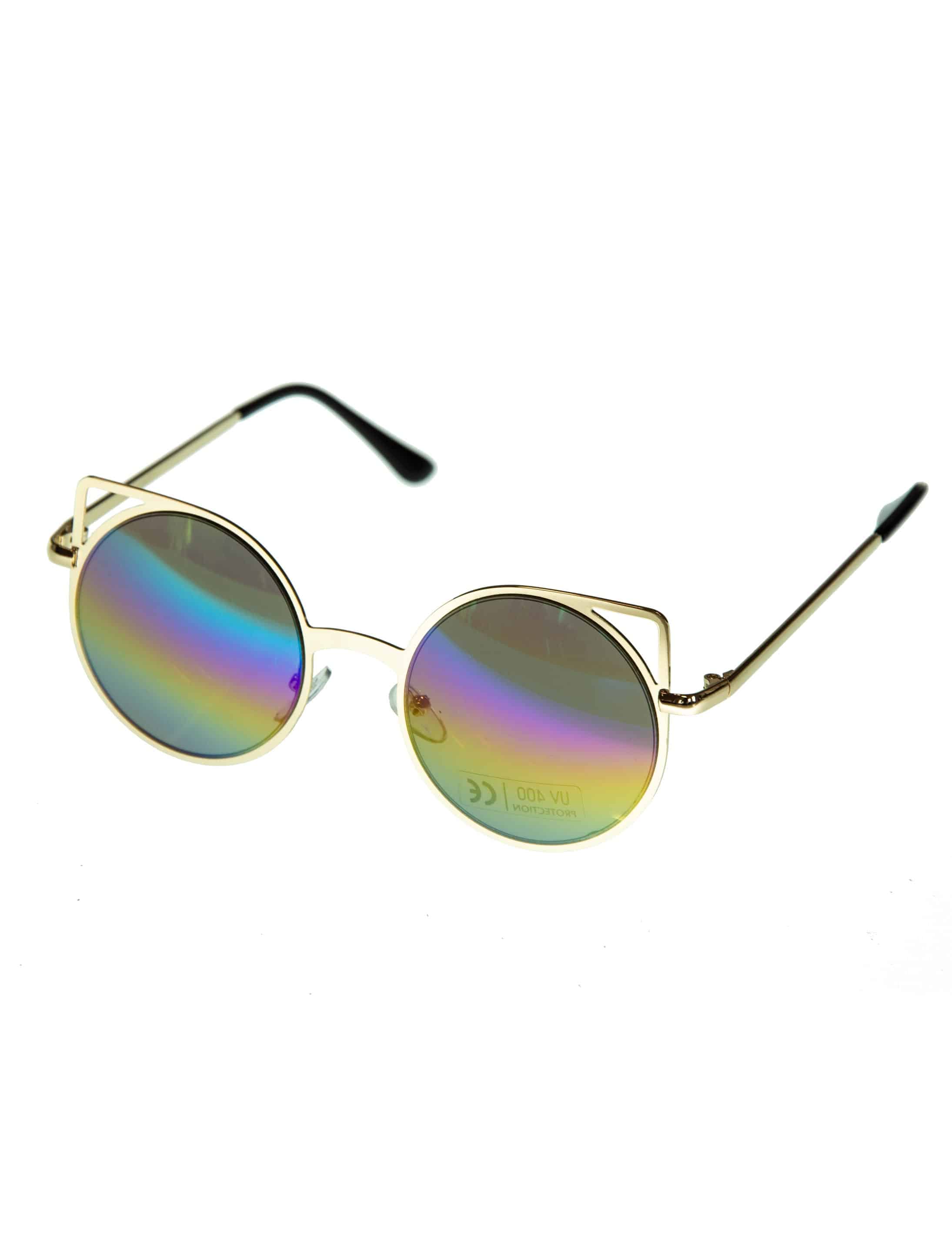 Brille rund Gläser bunt