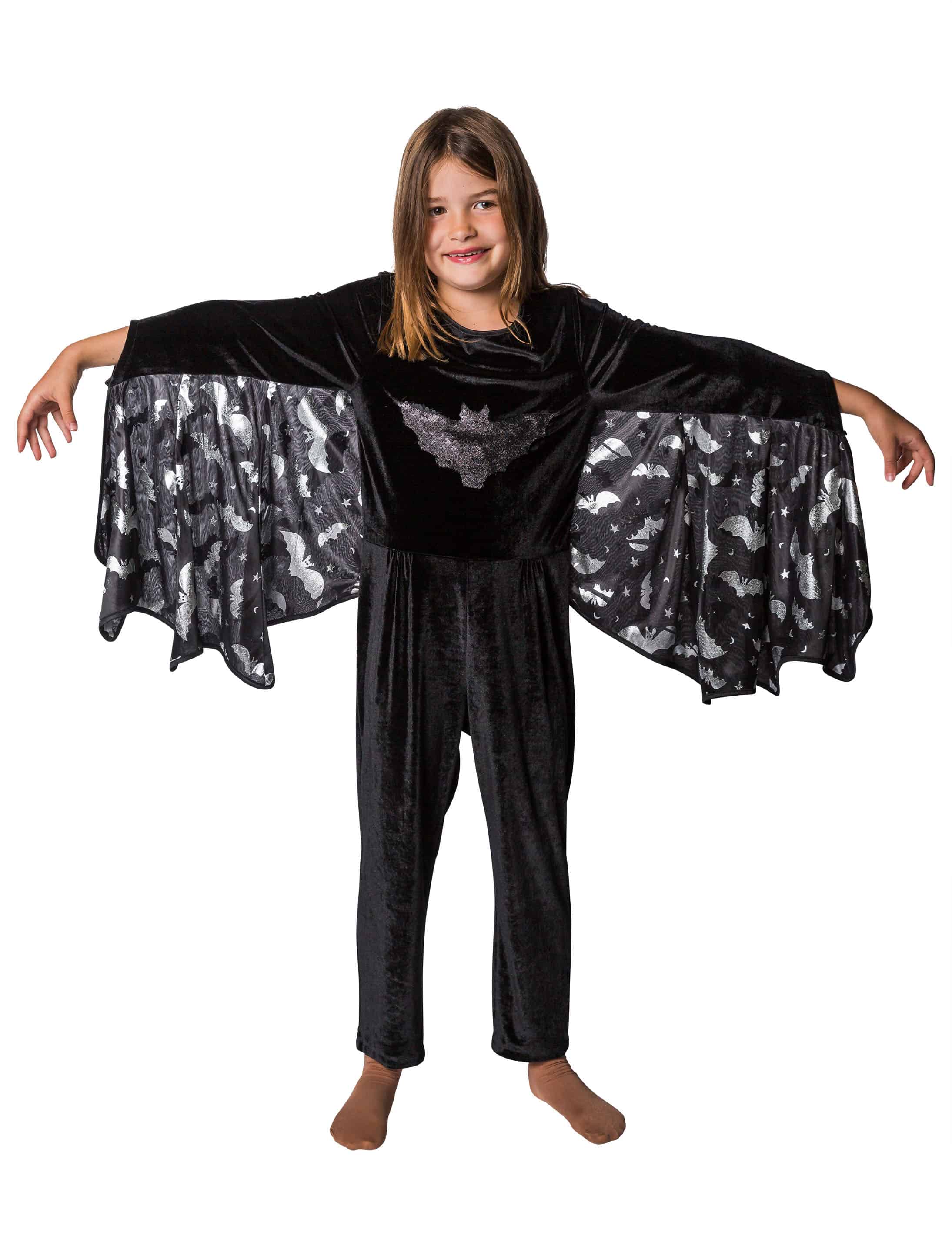 Jumpsuit Fledermaus Kinder schwarz 140-152