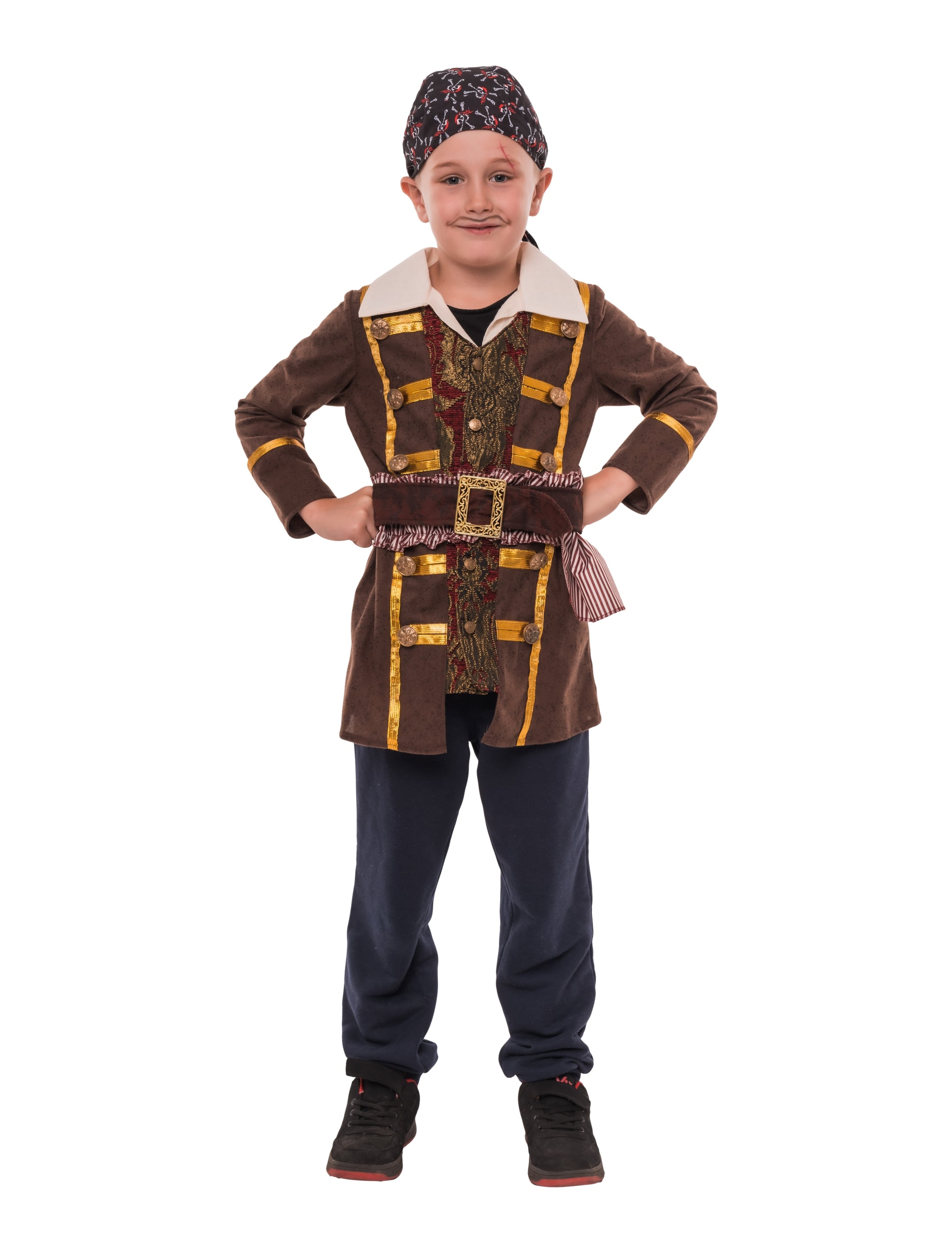 Jacke Pirat Kinder braun 4-6 Jahre