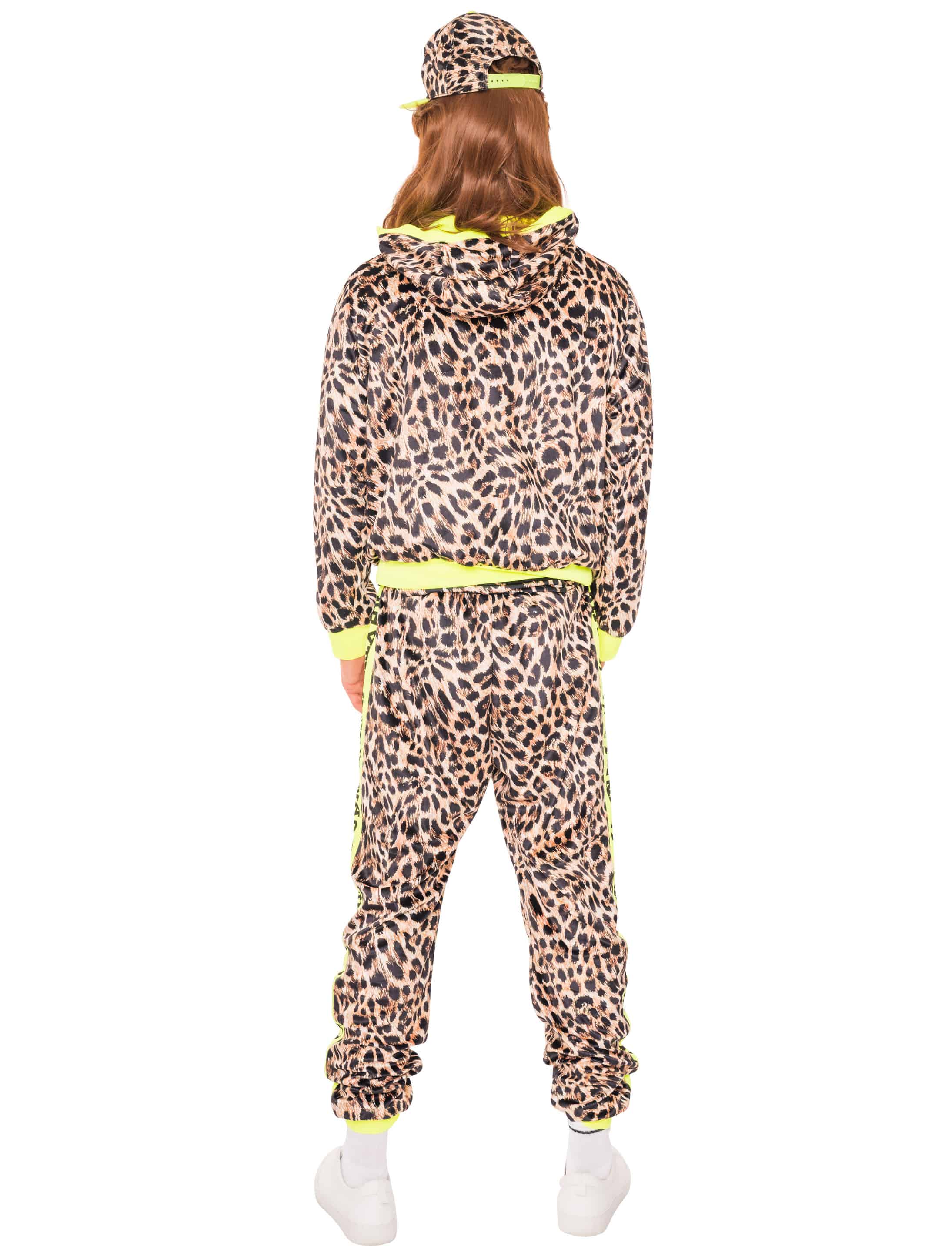 Jogginganzug Rhythmusgymnastik Leopard schwarz/beige S/M