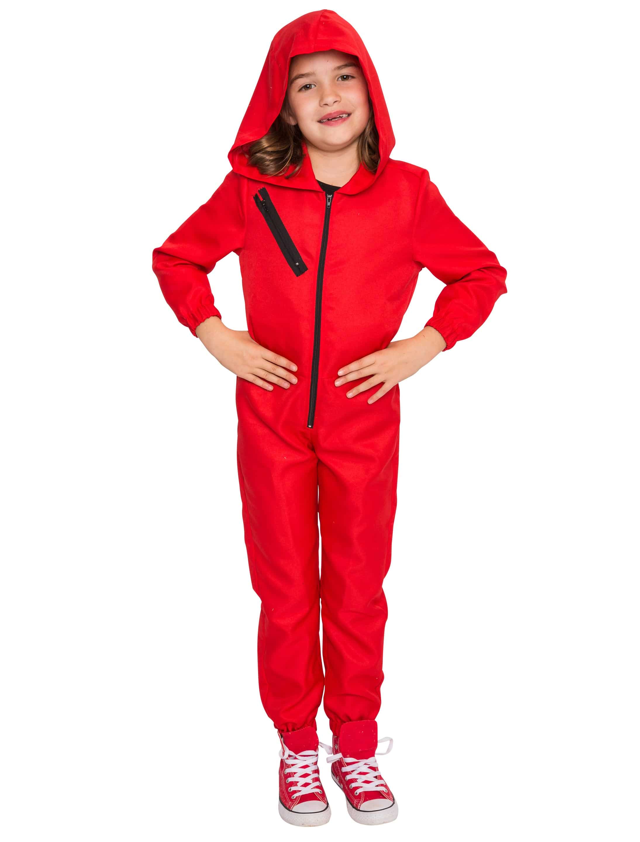 Overall rot mit Kapuze Kinder rot 152-164