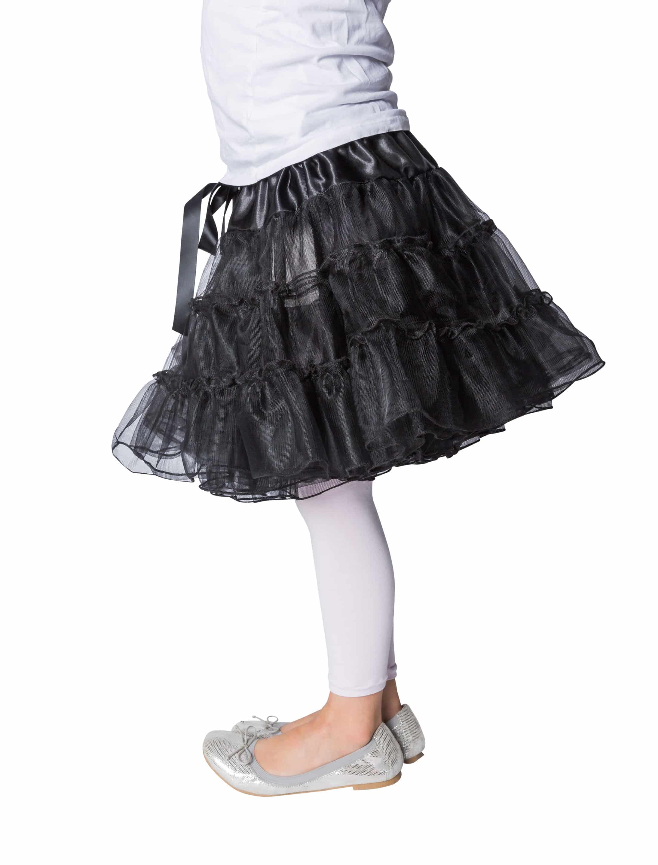 Petticoat Kinder Mädchen schwarz one size
