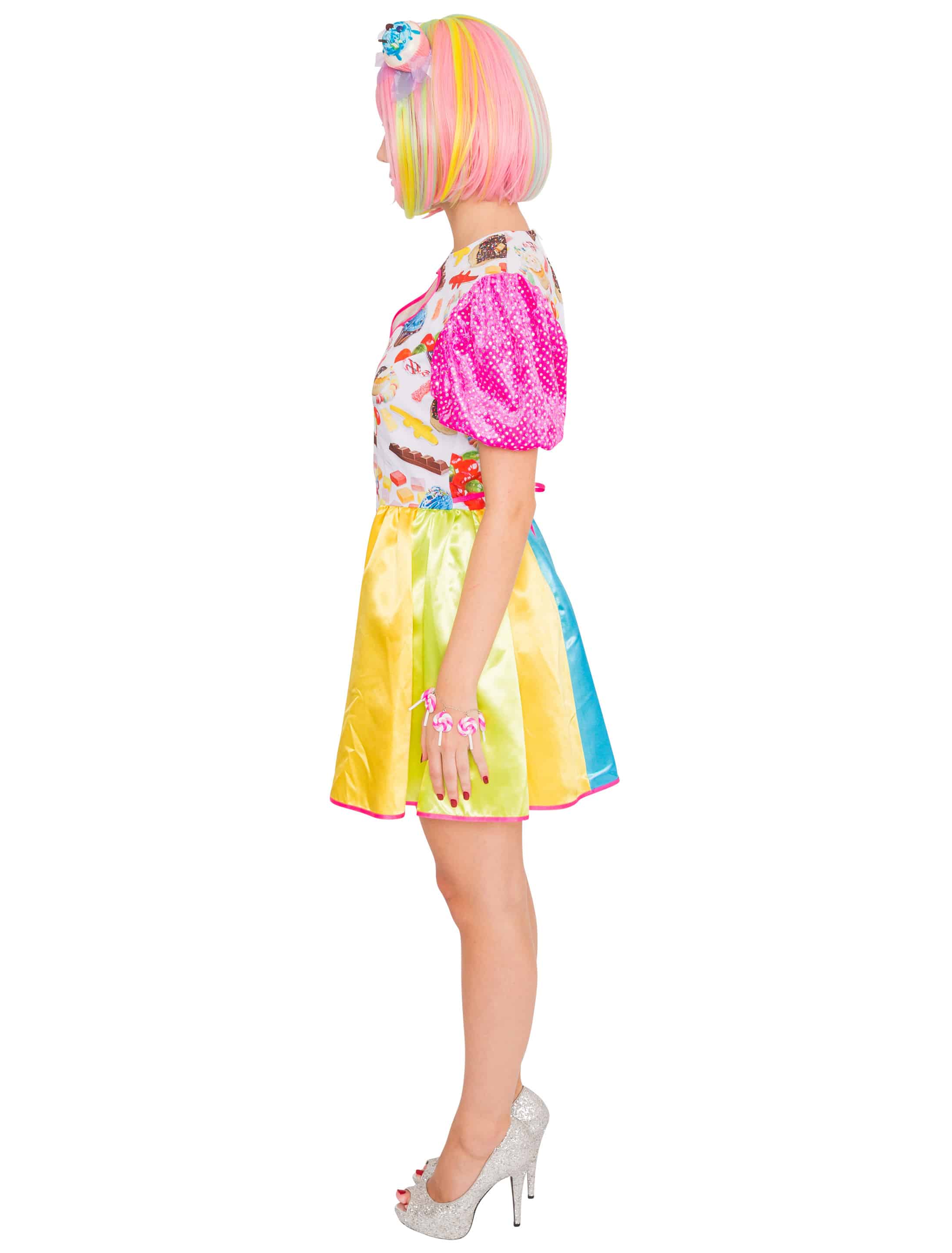 Kleid Candy Mix mit Ärmeln bunt 3XL