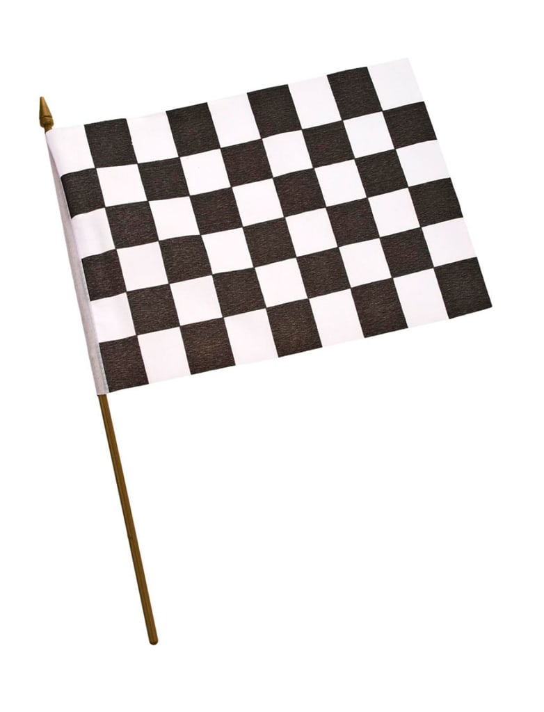 Flagge Racing am Stab 30x20cm