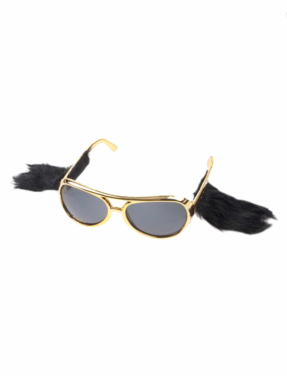 Brille Rockstar mit Koteletten gold