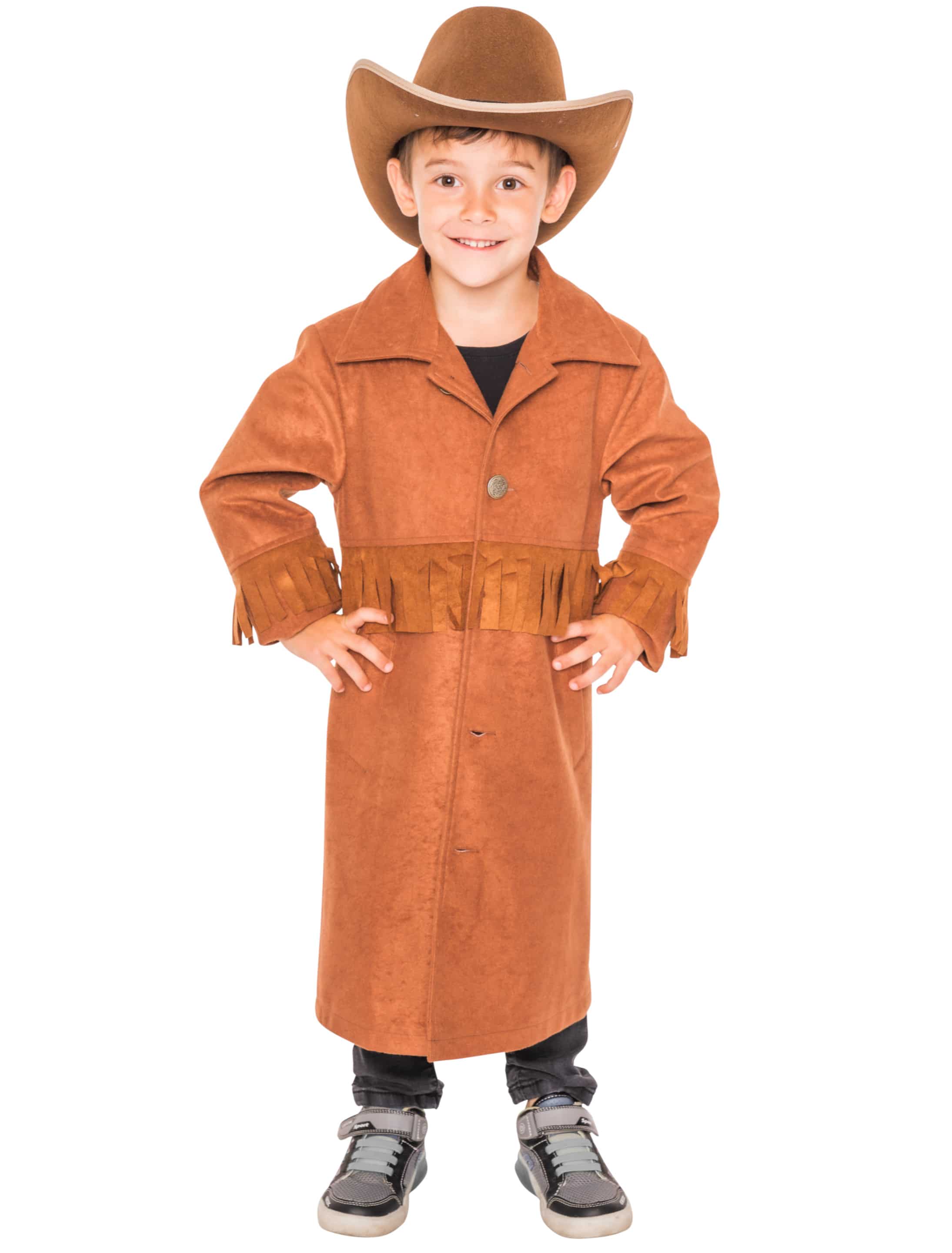 Mantel Cowboy Kinder braun 116-128