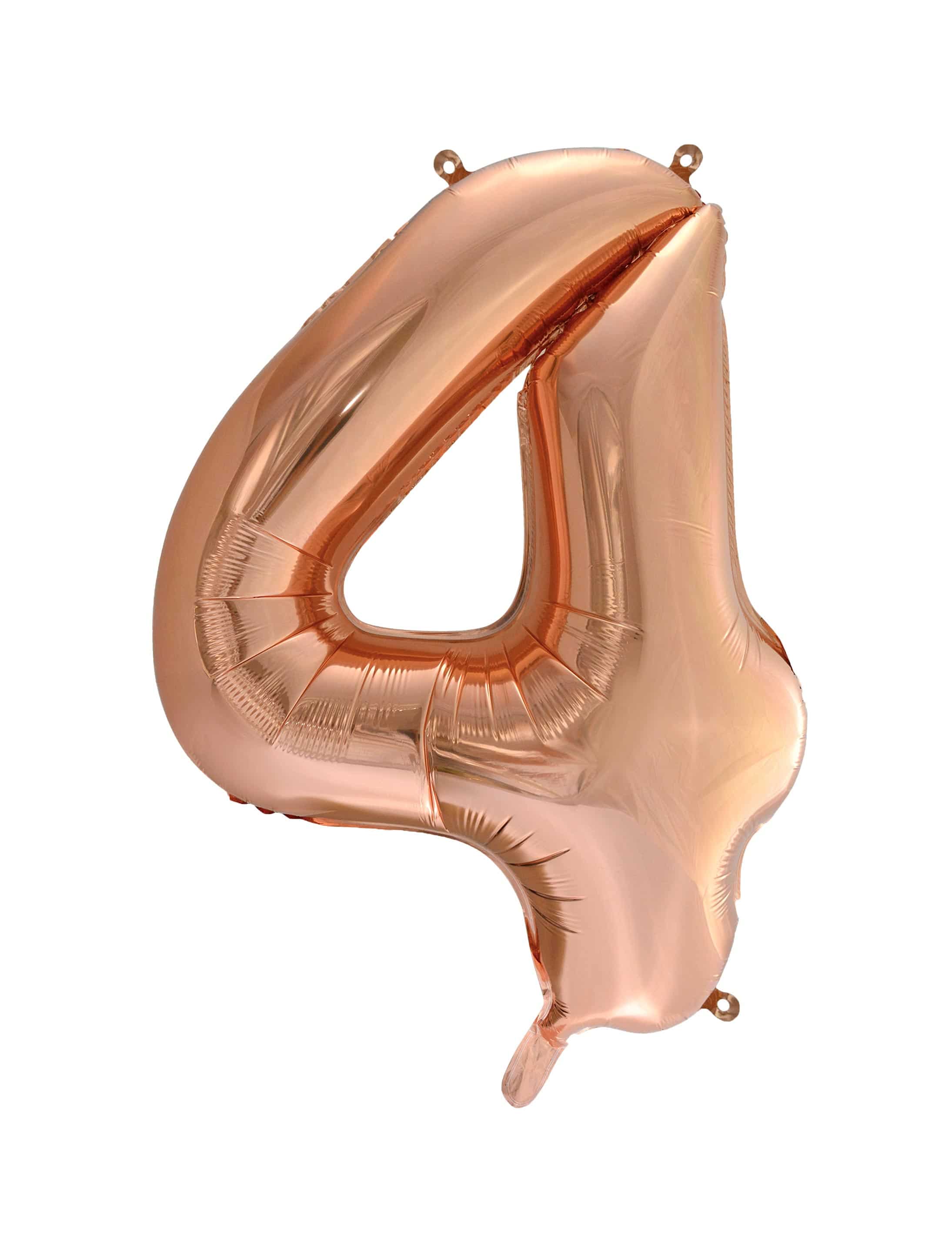 Folienballon Zahl 4 L Rosegold