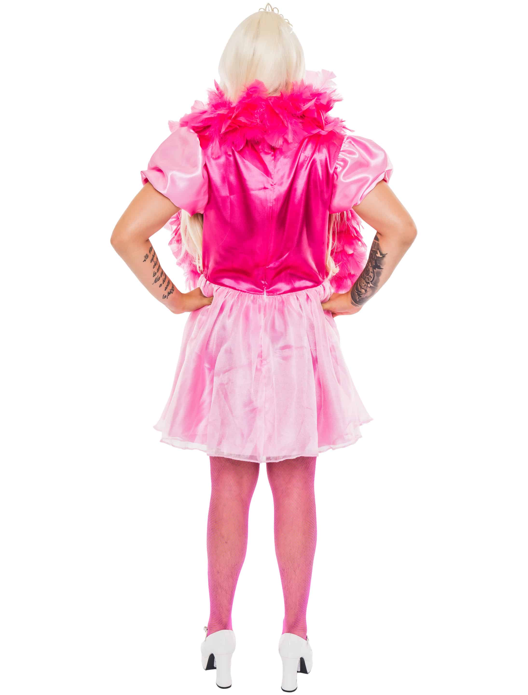Kleid Prinzessin kurz Herren pink 2XL