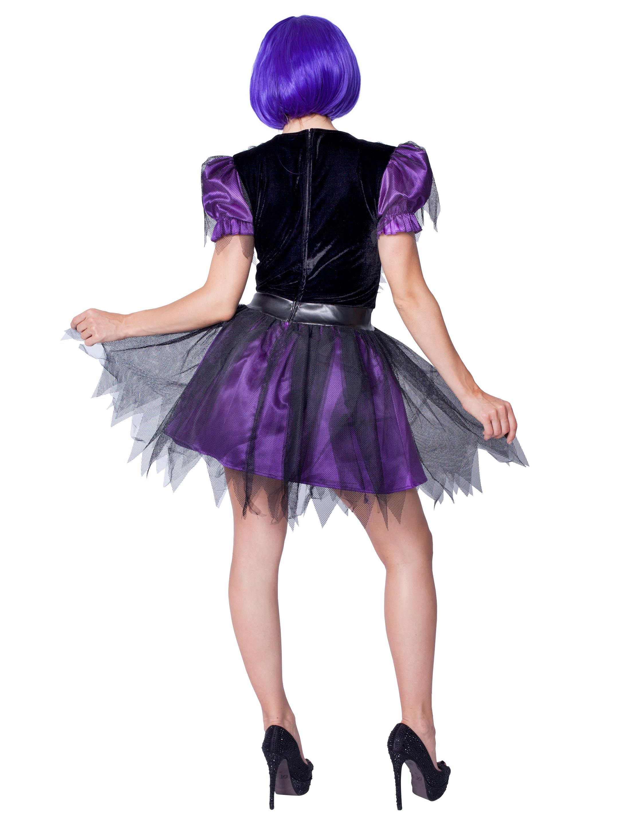 Kleid Spinnenhexe lila XL