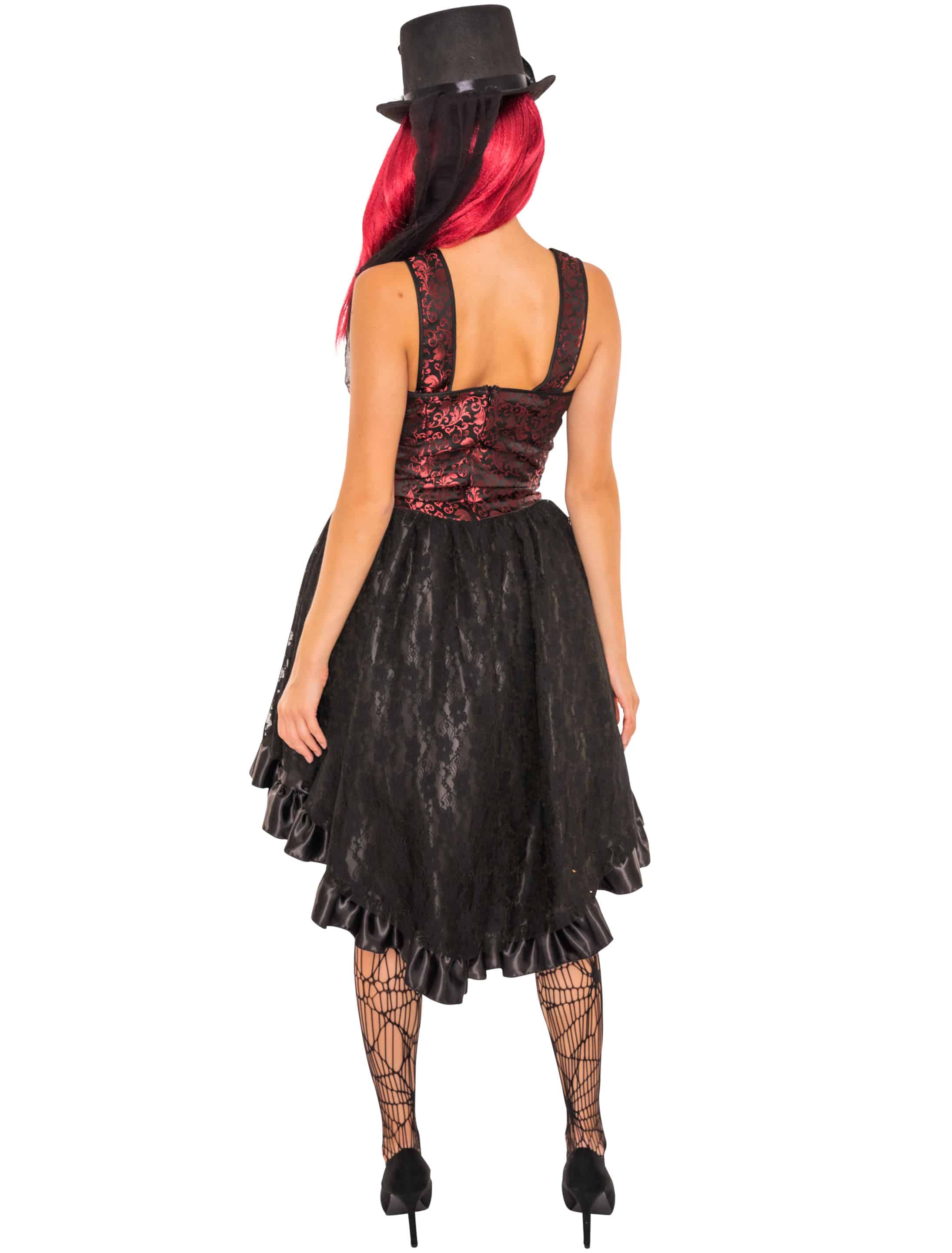 Kleid Damen schwarz/rot M