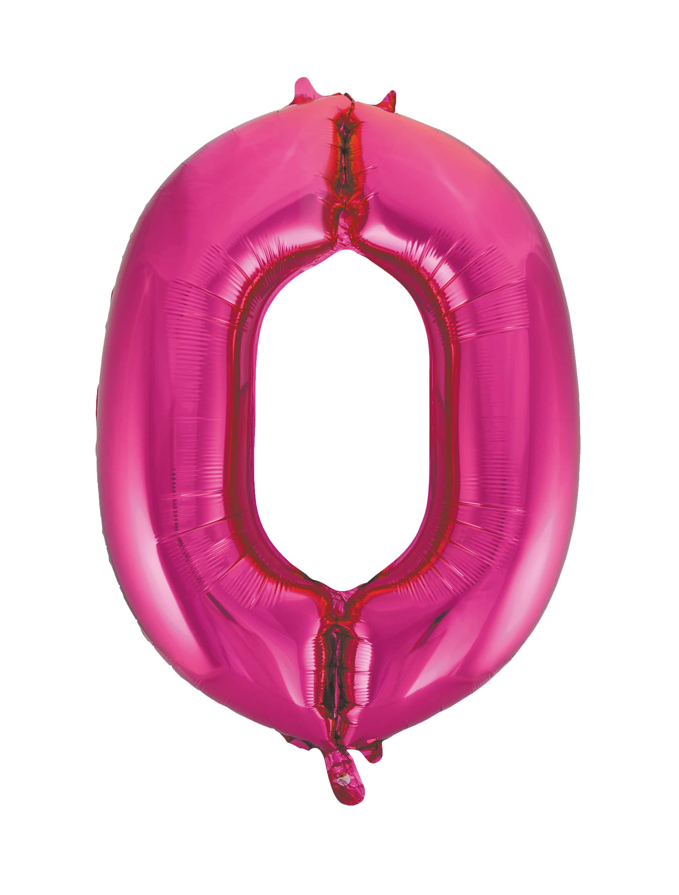 Folienballon Zahl 0 pink L