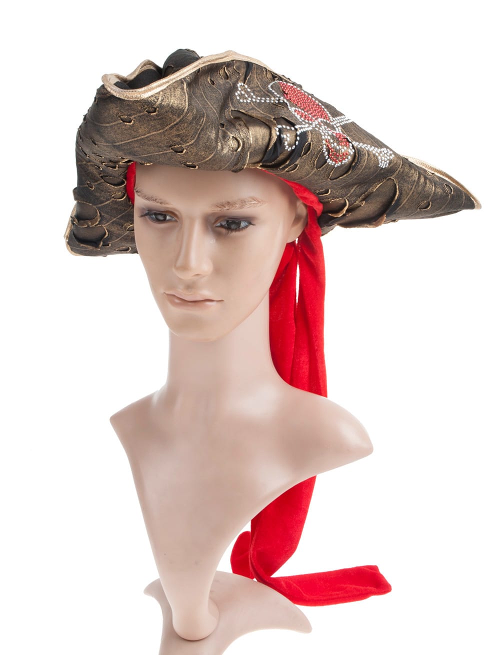 Piratenhut mit Strass Totenkopf Piratenhut mit Strass Totenkopf