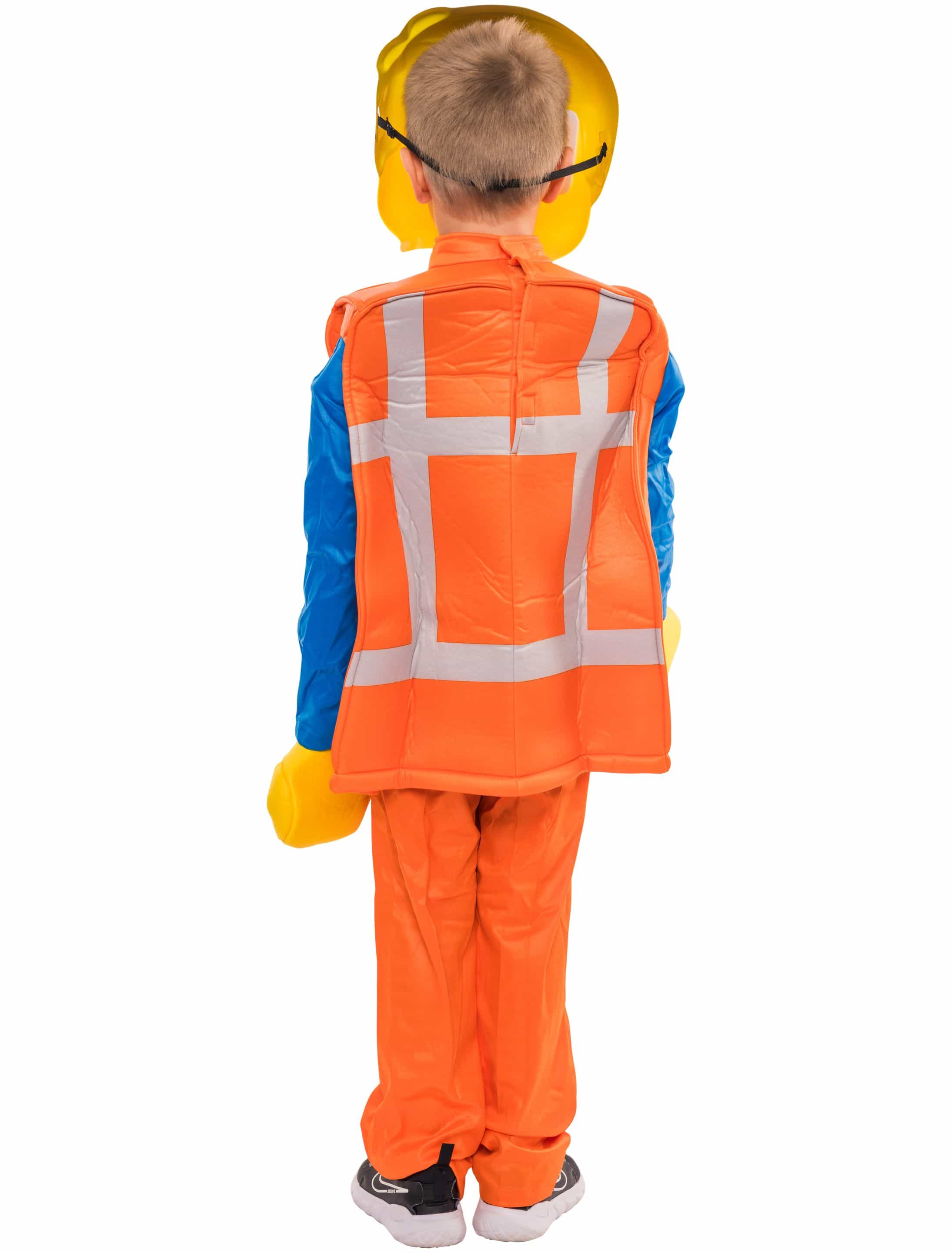 Kostüm LEGO Emmet deluxe 5-tlg. orange 7-8 Jahre