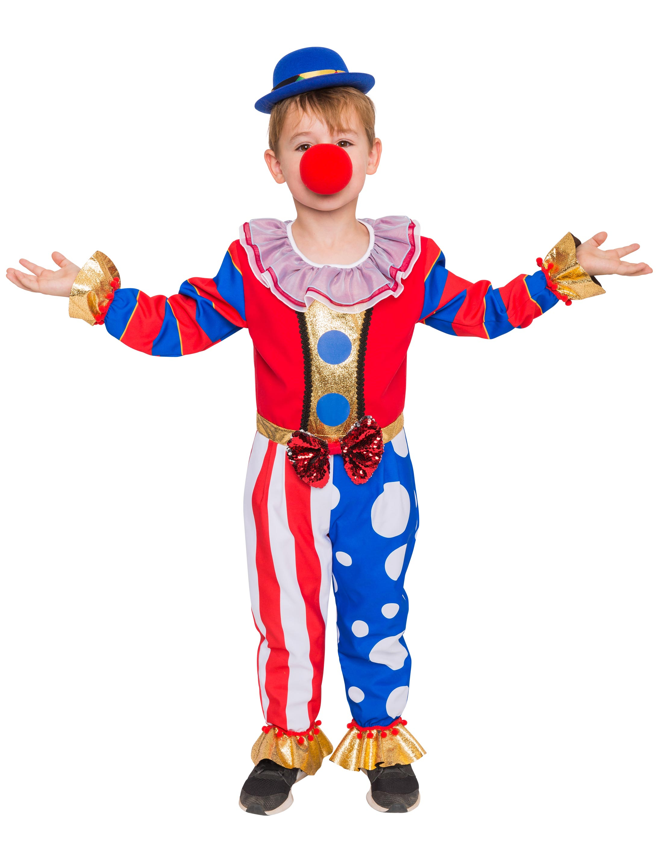 Jumpsuit Clown Kinder mehrfarbig 116-128 Jumpsuit Clown Kinder mehrfarbig 116-128
