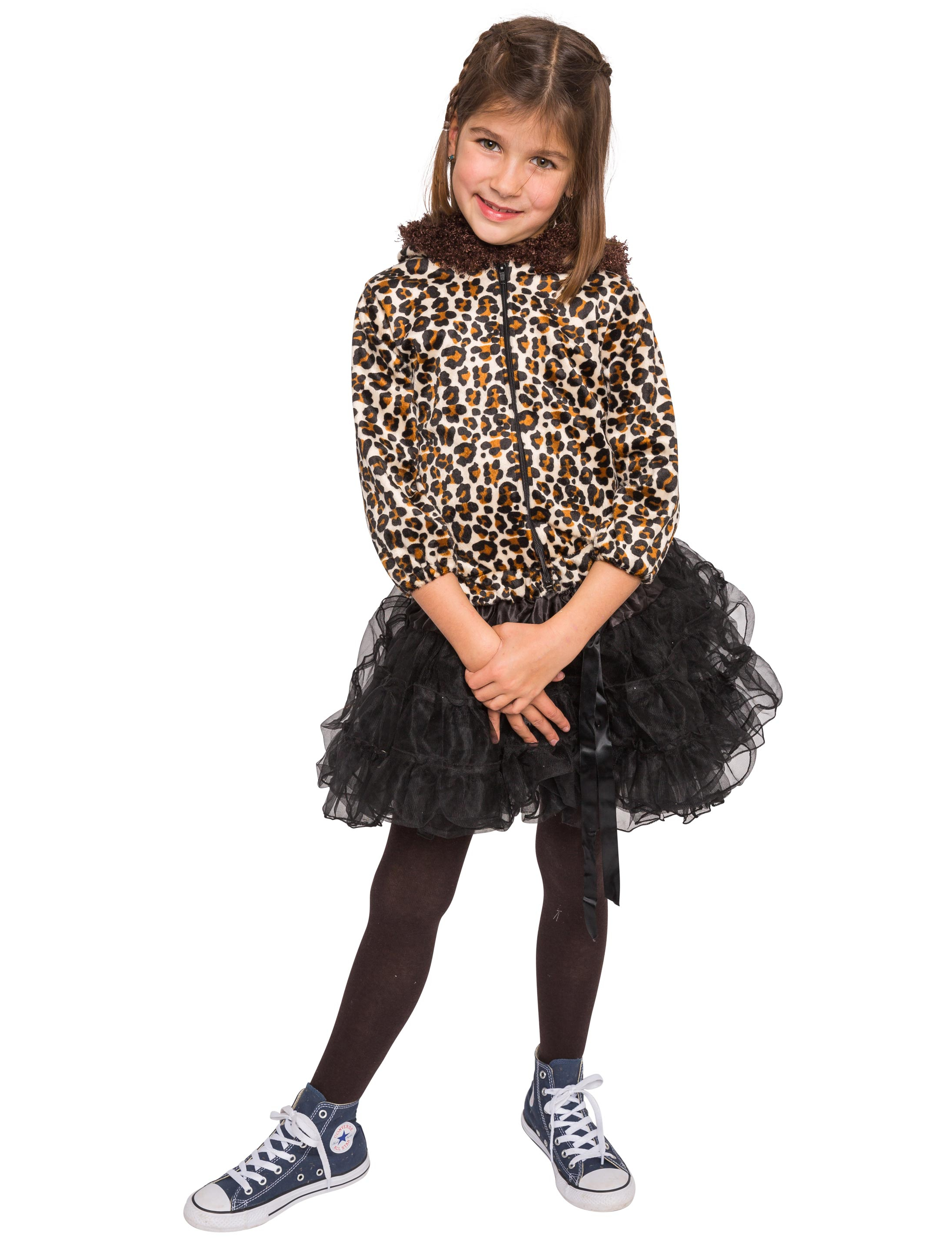 Jacke Leopard Kinder braun 164