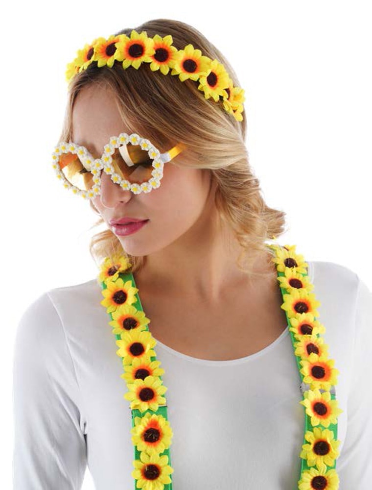 Hosenträger Sonnenblumen gelb/grün