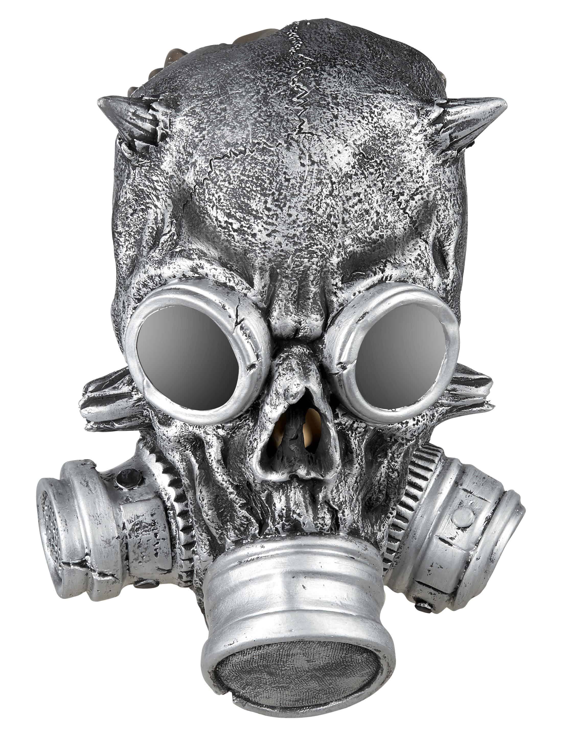 Latex Gasmaske Metalllook